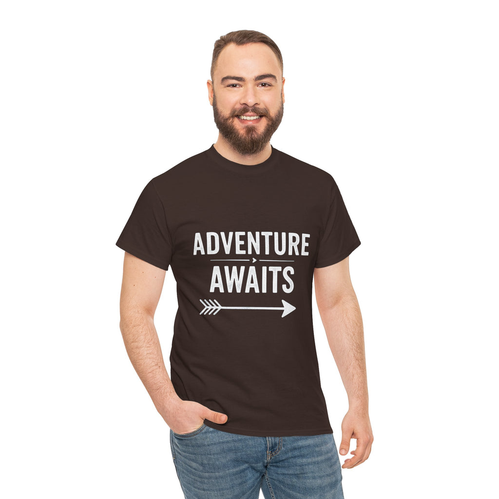 Adventure Awaits, Unisex Cotton Tee