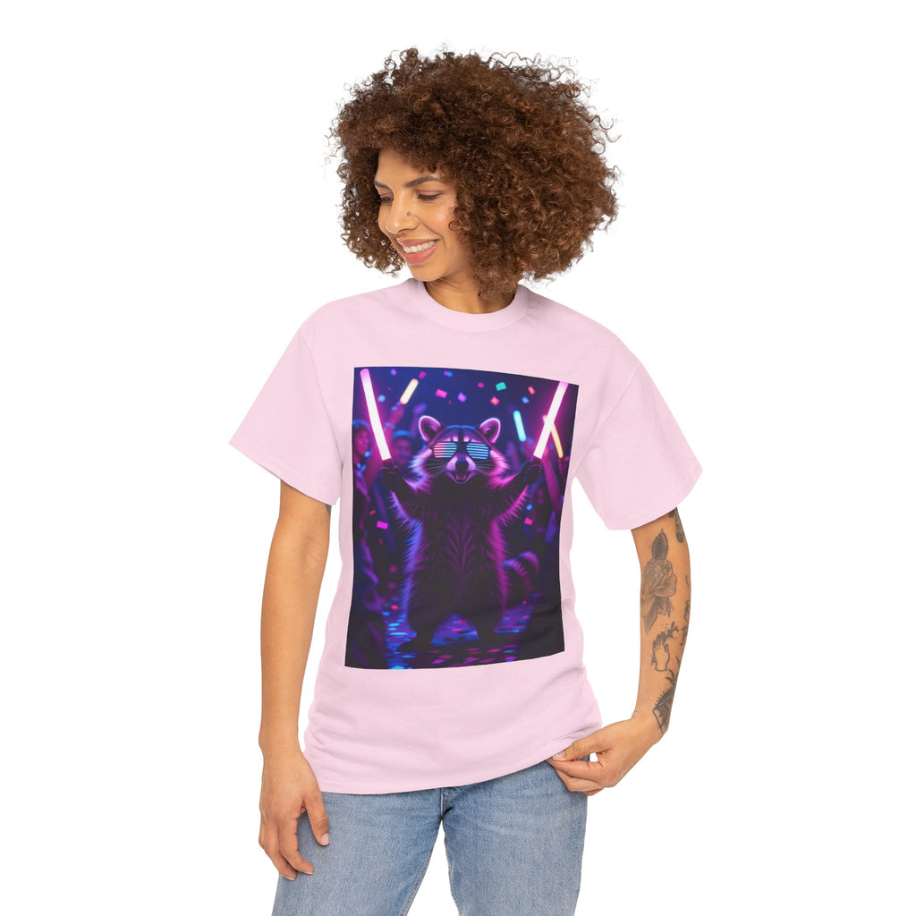 Raccoon Raver, Unisex Cotton Tee