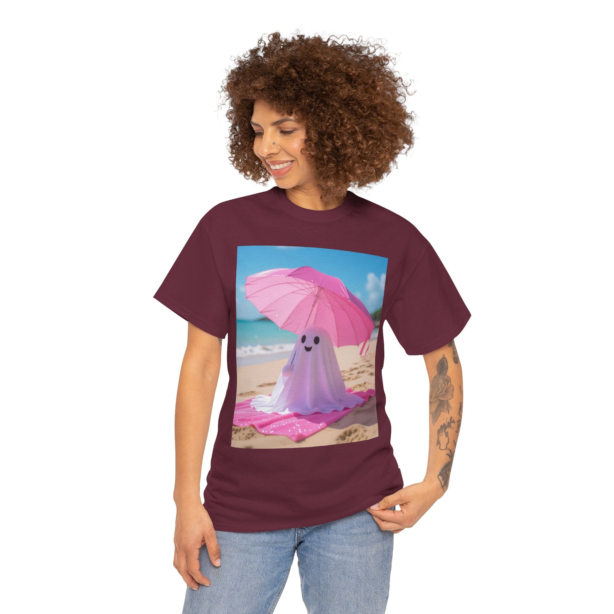 Beach Ghost, Unisex Cotton Tee
