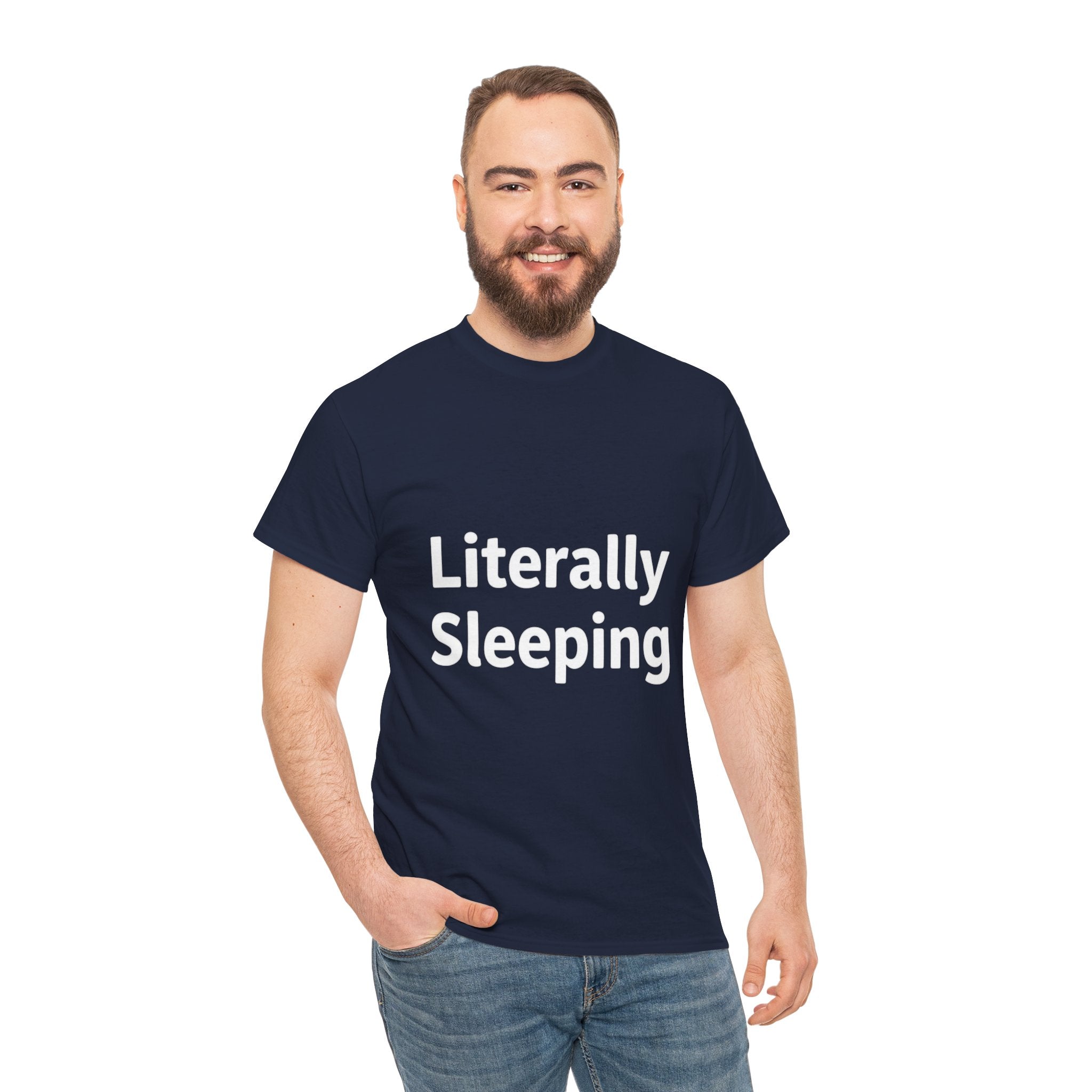 Literally Sleeping, Unisex Cotton Tee