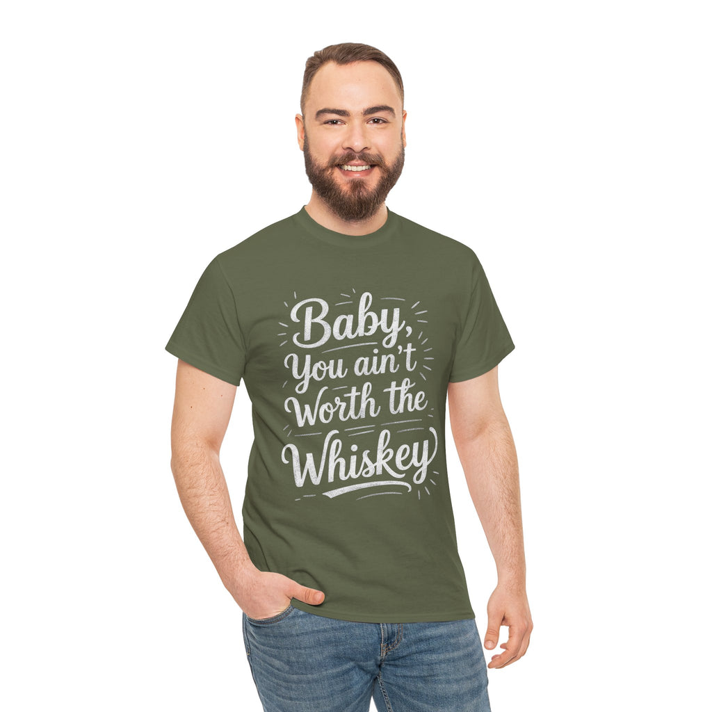 Ain’t Worth the Whiskey, Unisex Cotton Tee