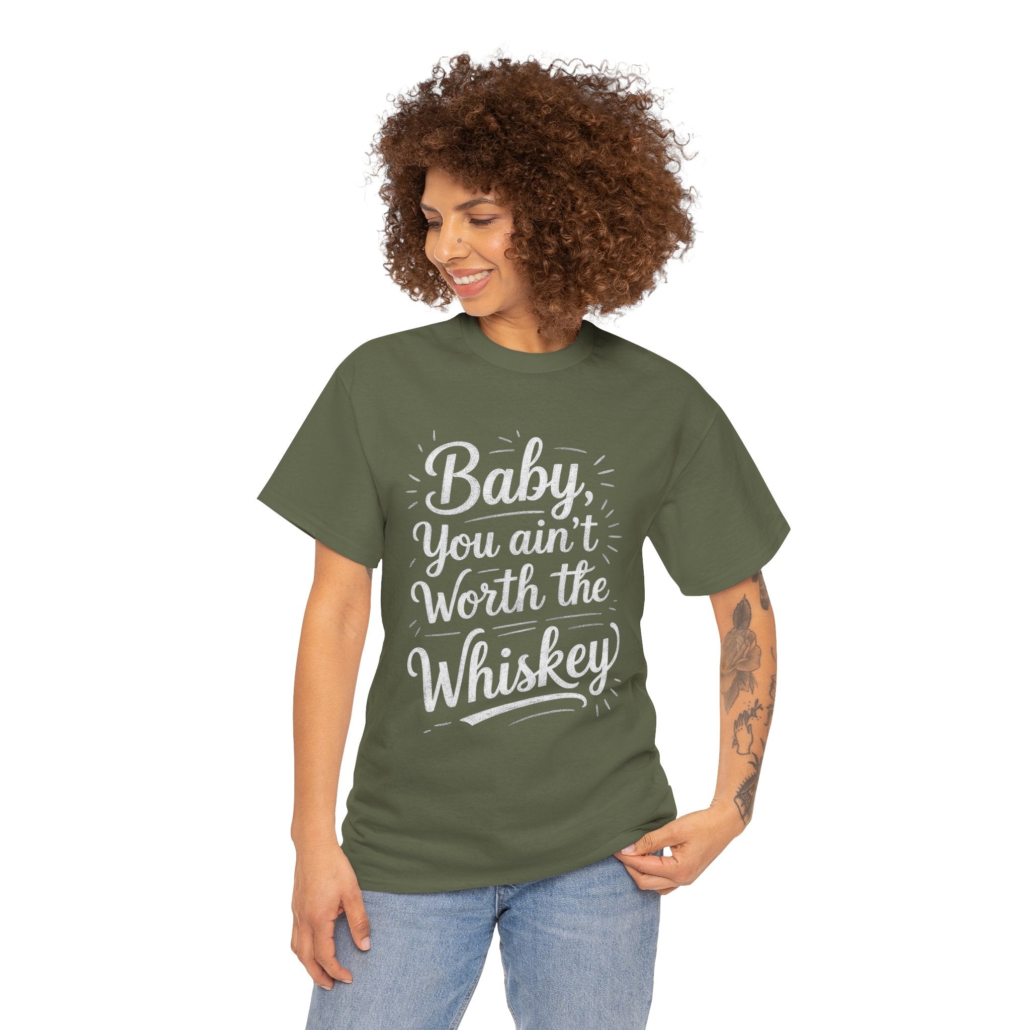 Ain’t Worth the Whiskey, Unisex Cotton Tee