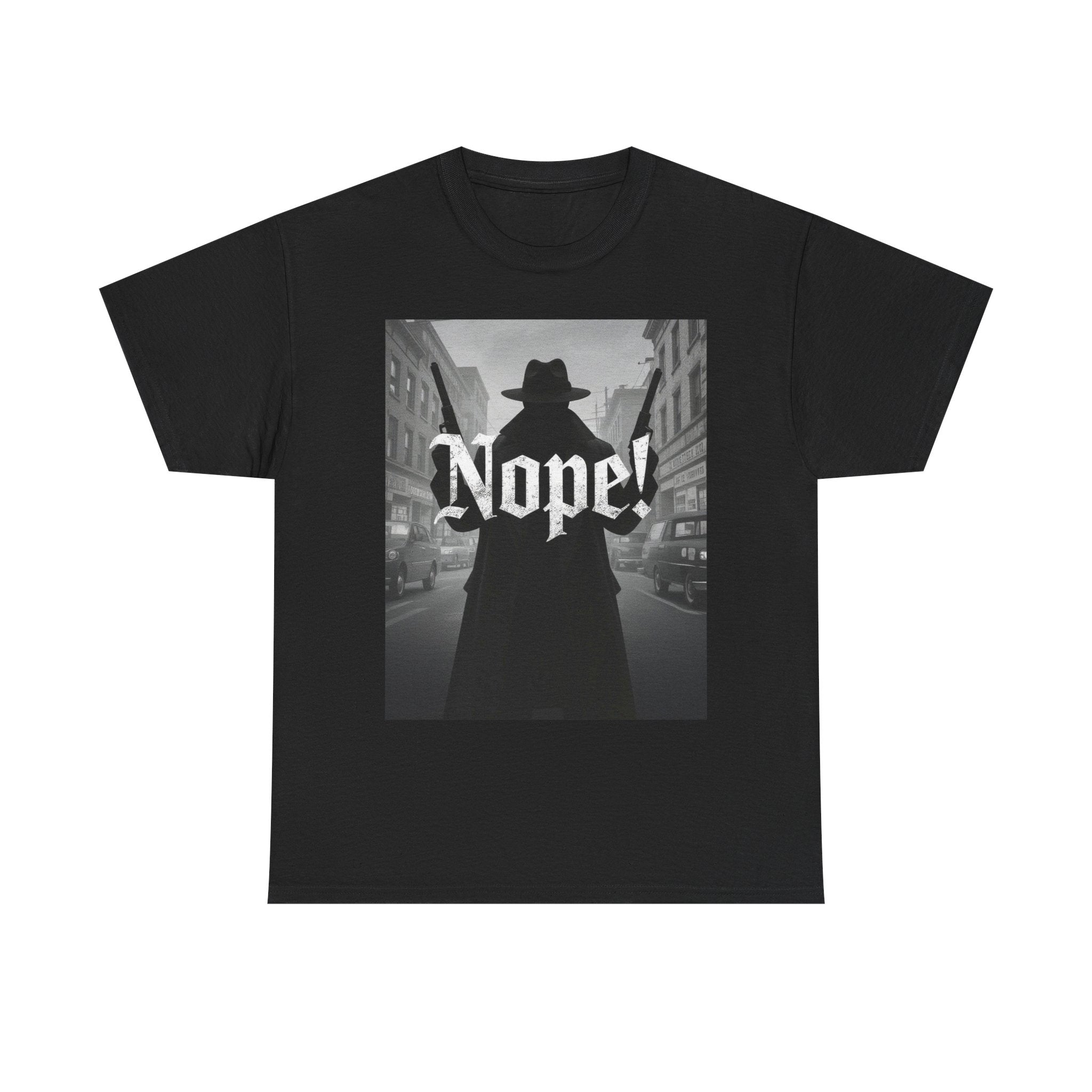 Nope! With Guns, Unisex Cotton Tee