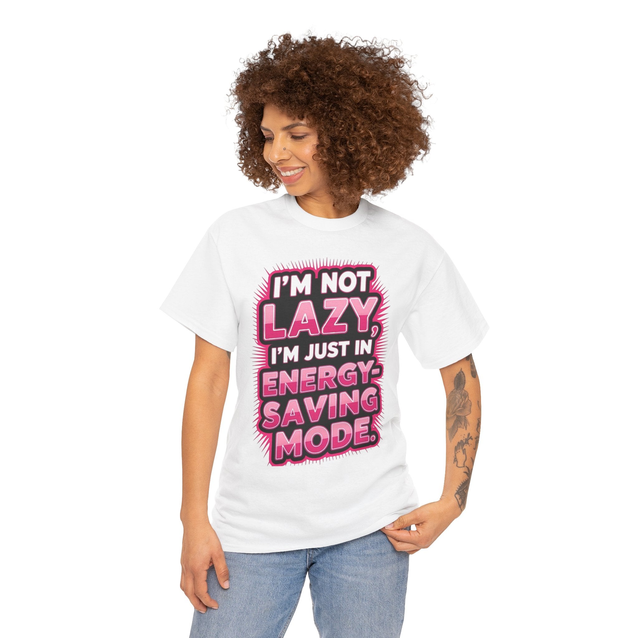 Lazy Energy-Saving Mode, Unisex Cotton Shirt