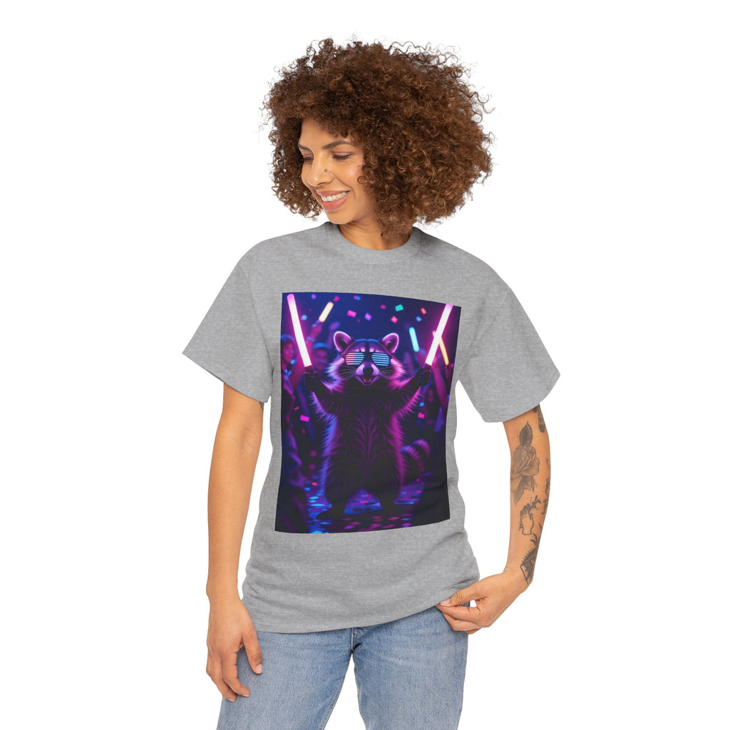 Raccoon Raver, Unisex Cotton Tee
