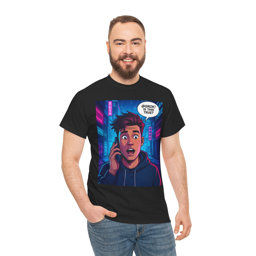 @Grok Is This True, Unisex Cotton Tee