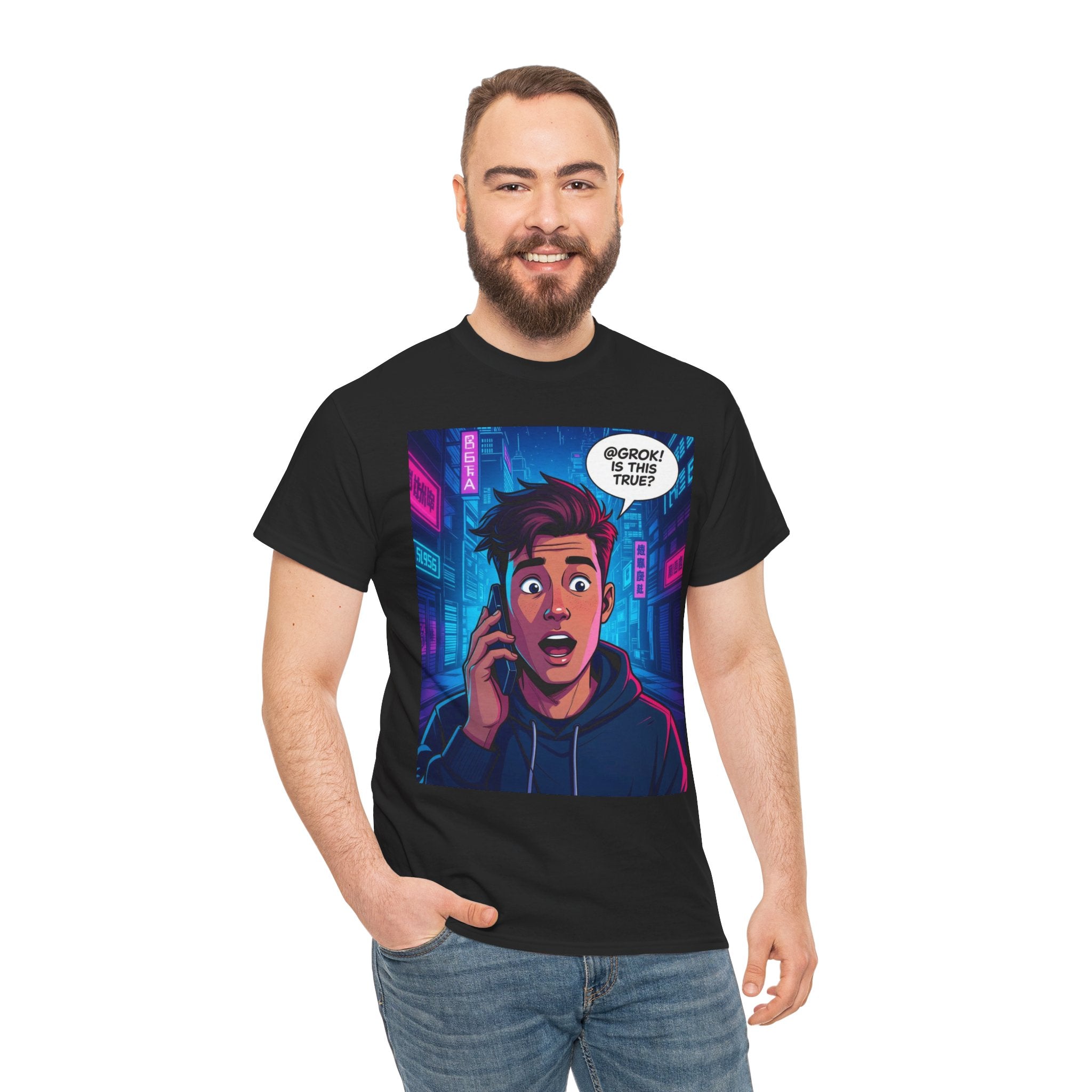 @Grok Is This True, Unisex Cotton Tee
