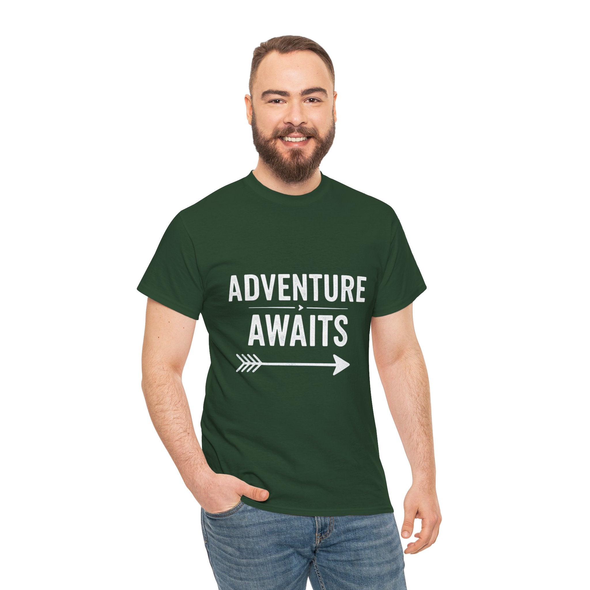 Adventure Awaits, Unisex Cotton Tee