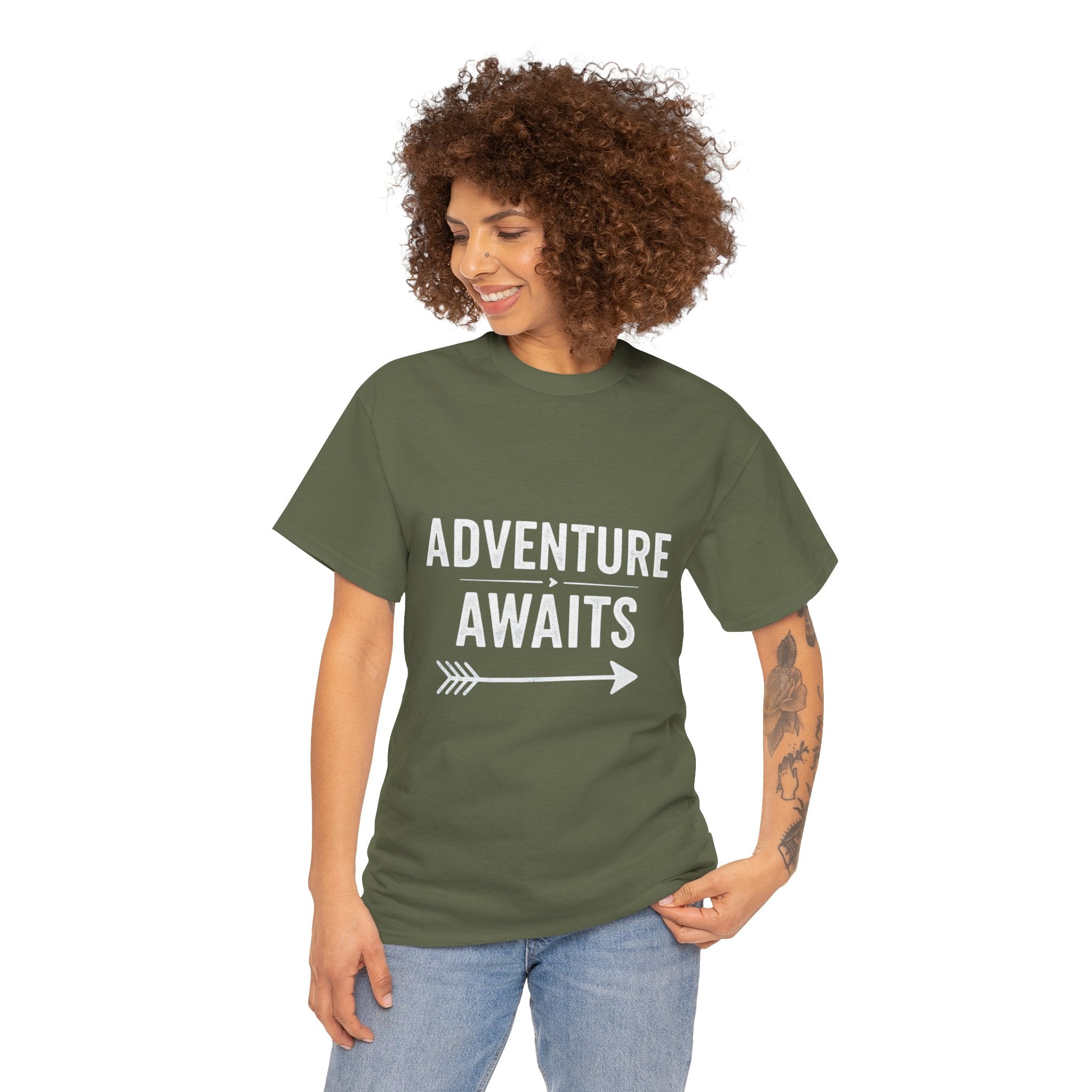 Adventure Awaits, Unisex Cotton Tee