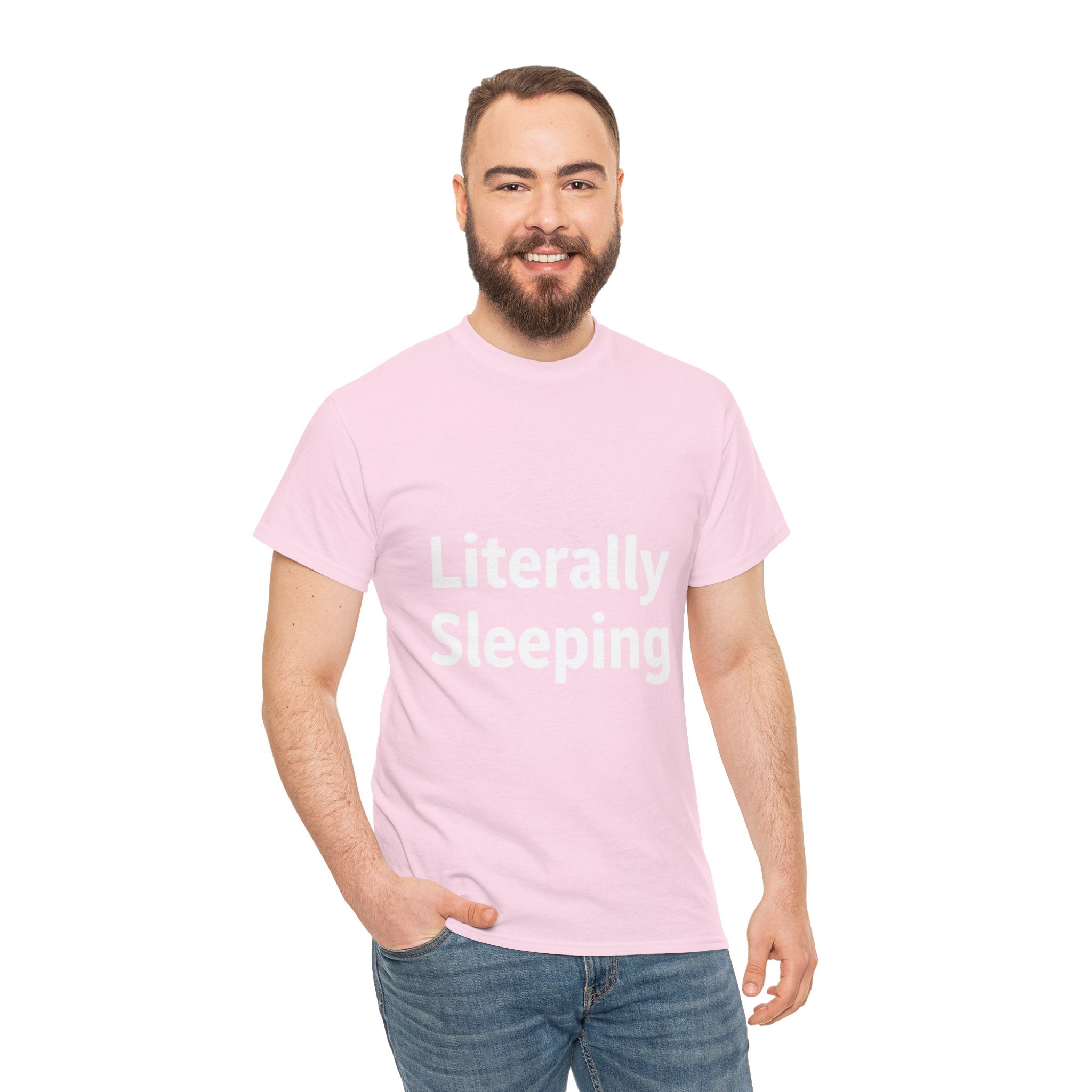 Literally Sleeping, Unisex Cotton Tee