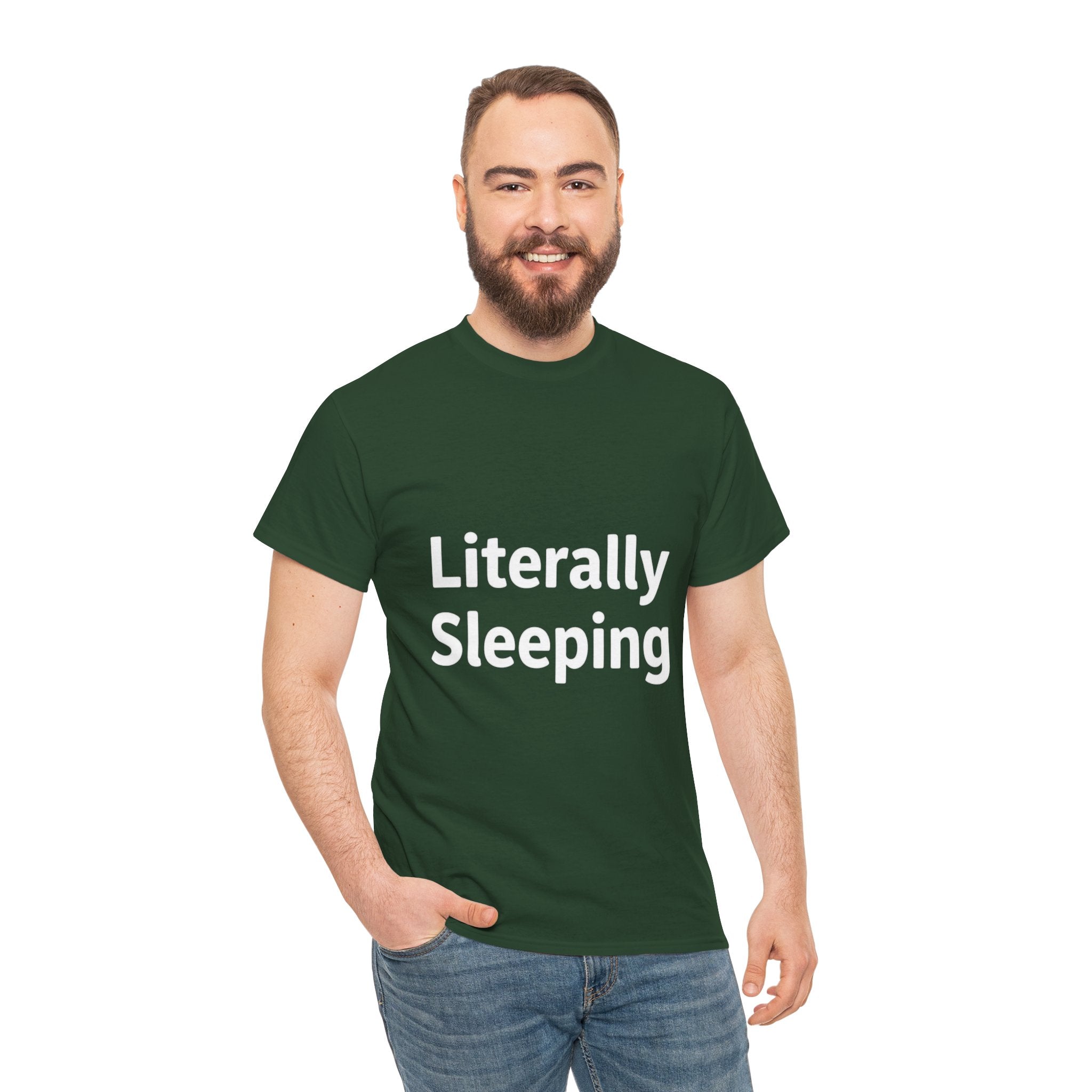 Literally Sleeping, Unisex Cotton Tee