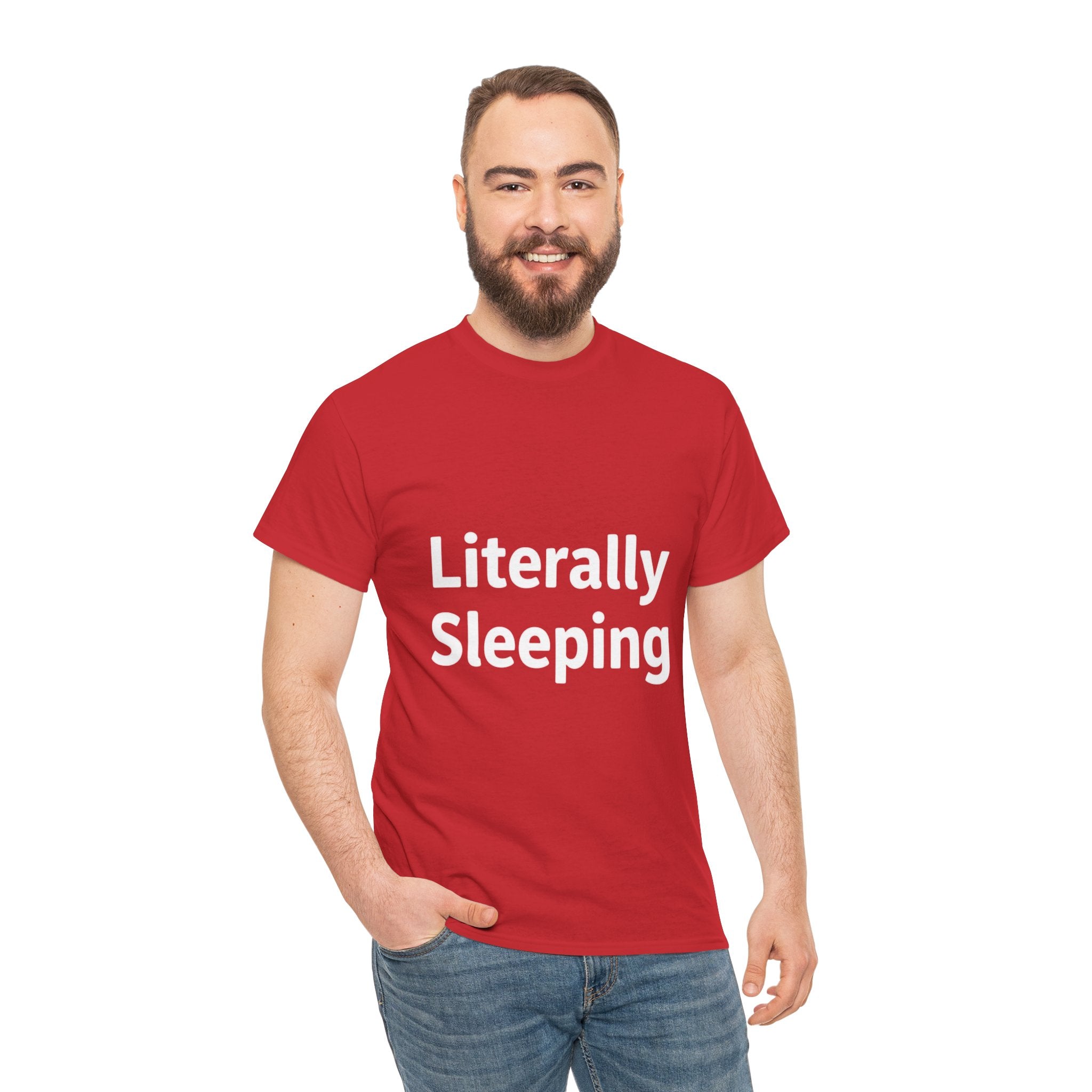 Literally Sleeping, Unisex Cotton Tee