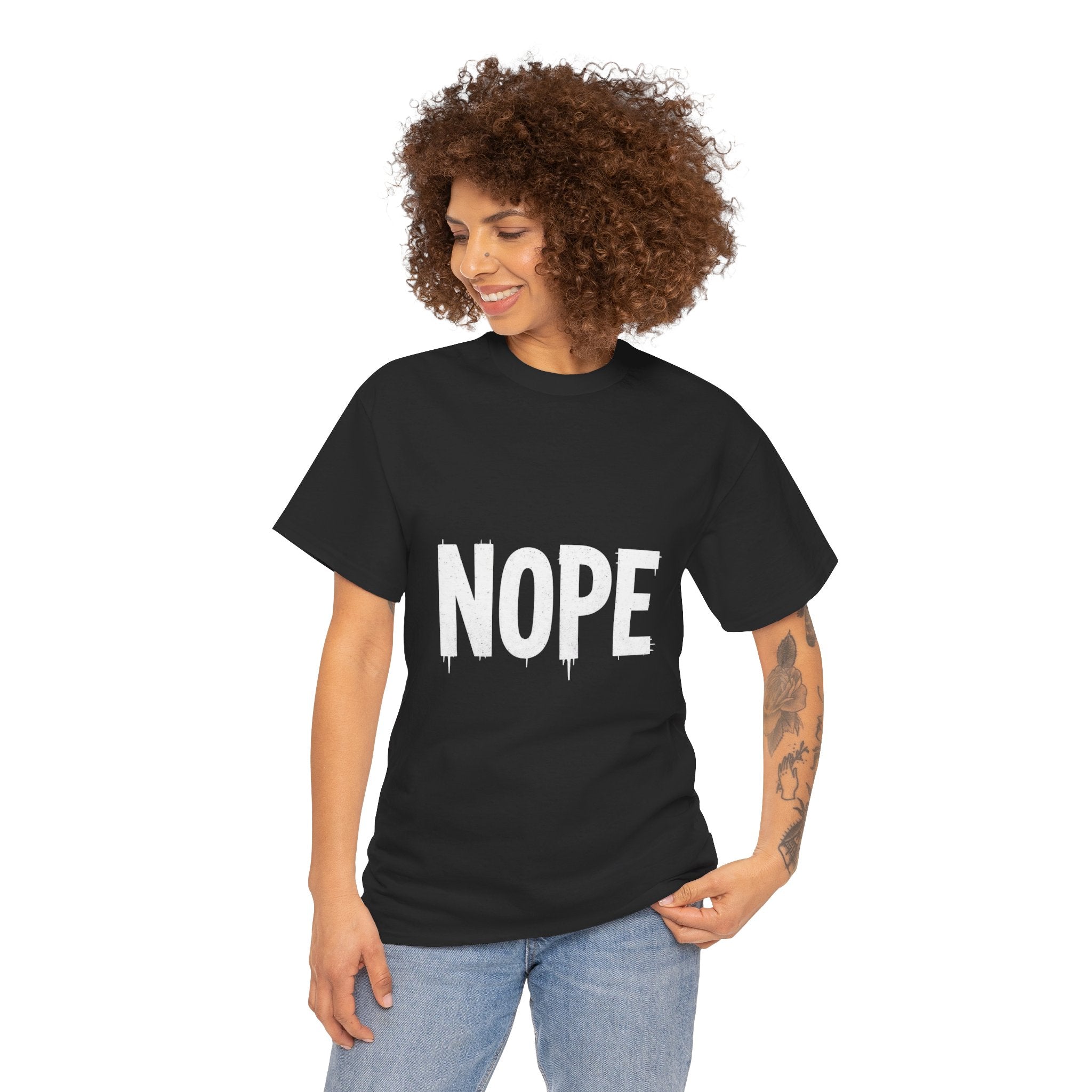 Nope, Unisex Cotton Tee