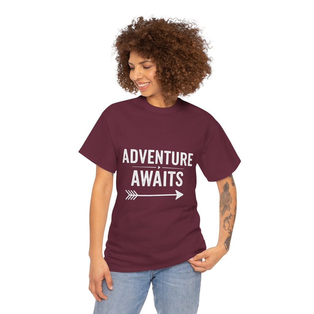 Adventure Awaits, Unisex Cotton Tee