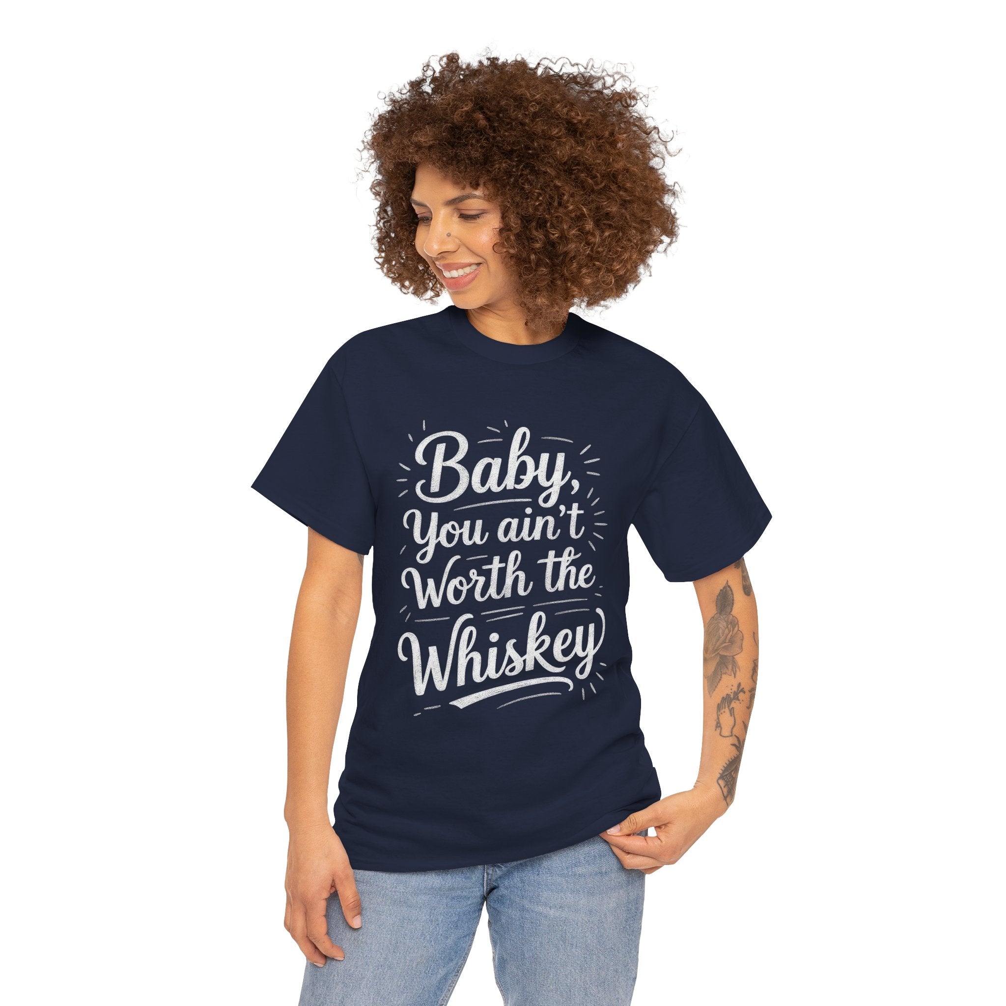 Ain’t Worth the Whiskey, Unisex Cotton Tee