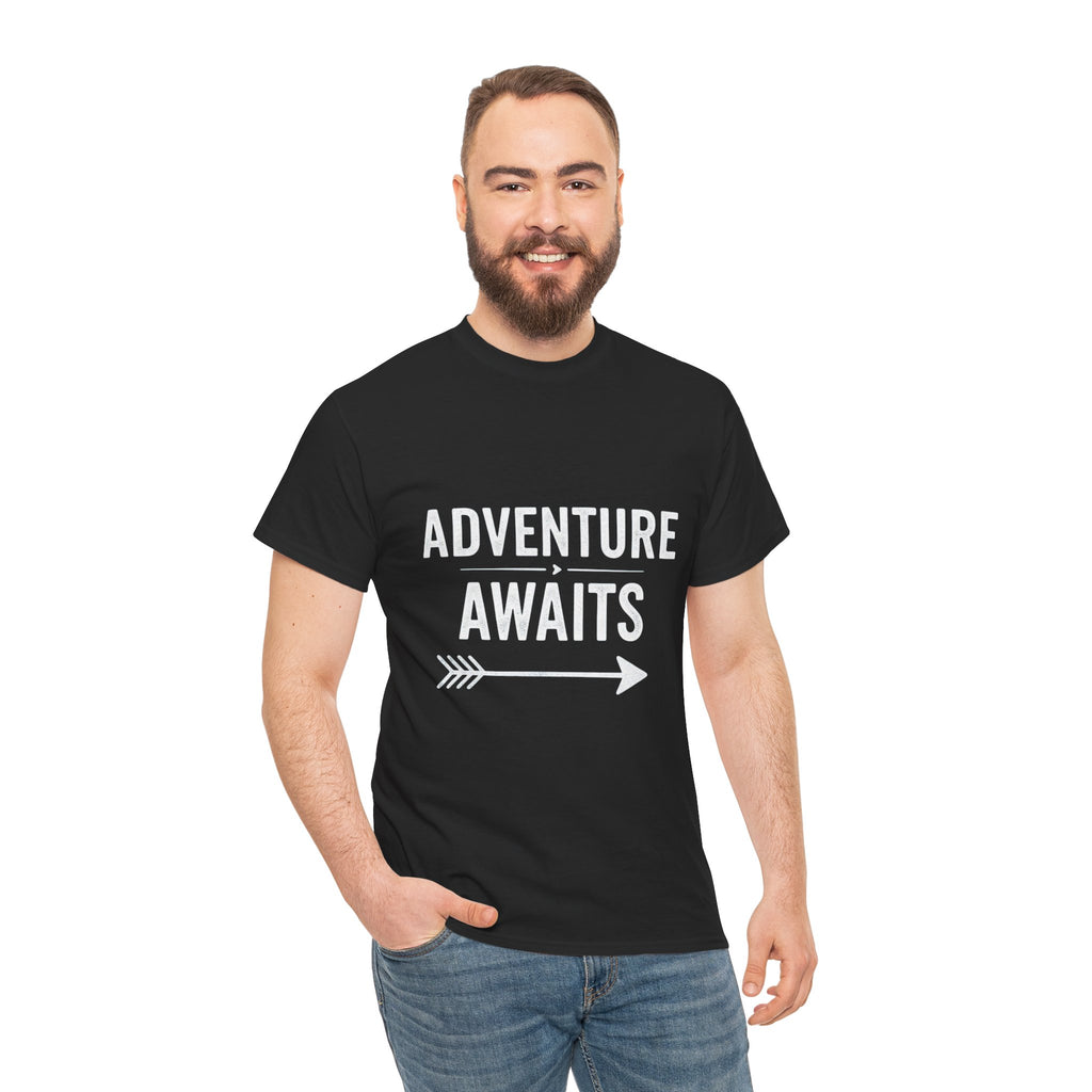 Adventure Awaits, Unisex Cotton Tee