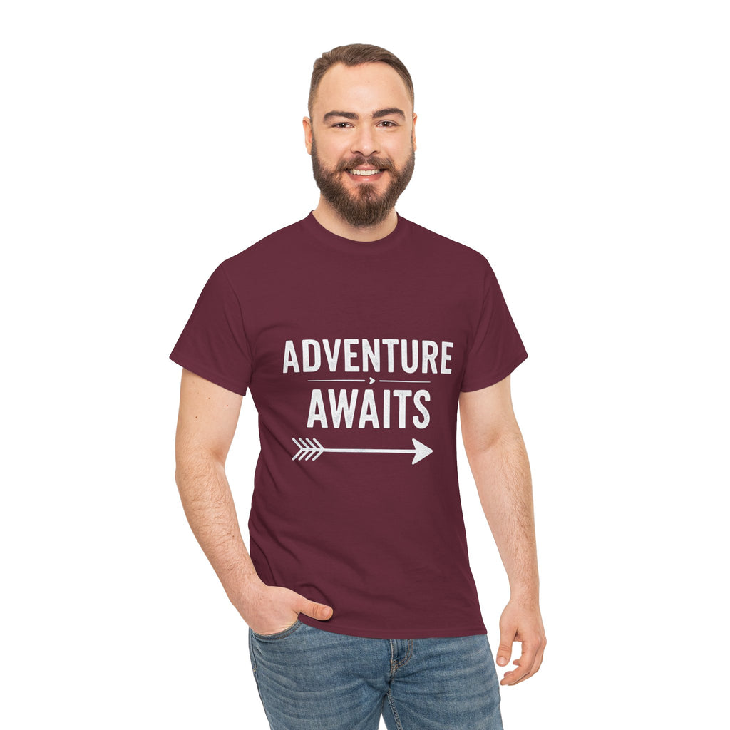 Adventure Awaits, Unisex Cotton Tee
