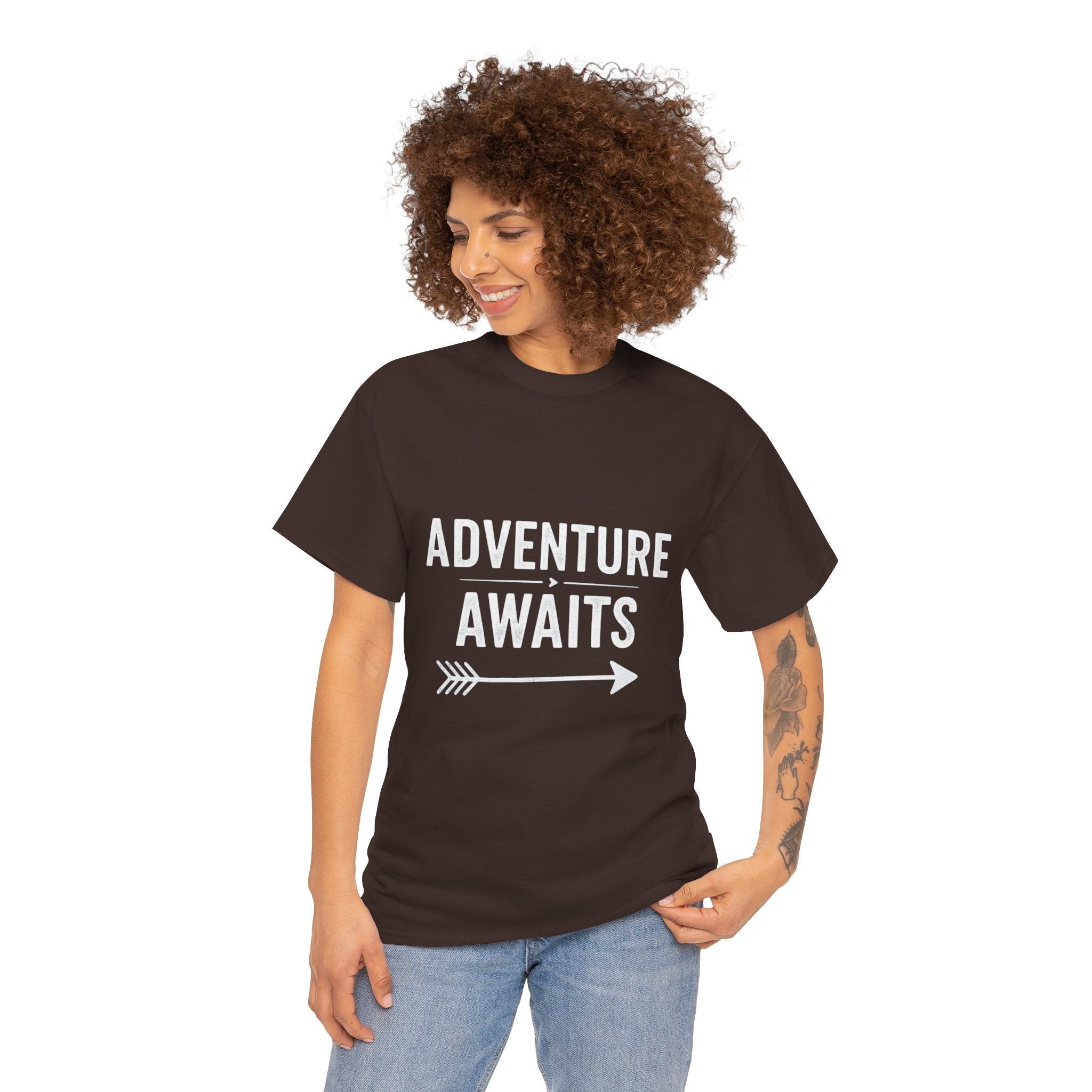 Adventure Awaits, Unisex Cotton Tee