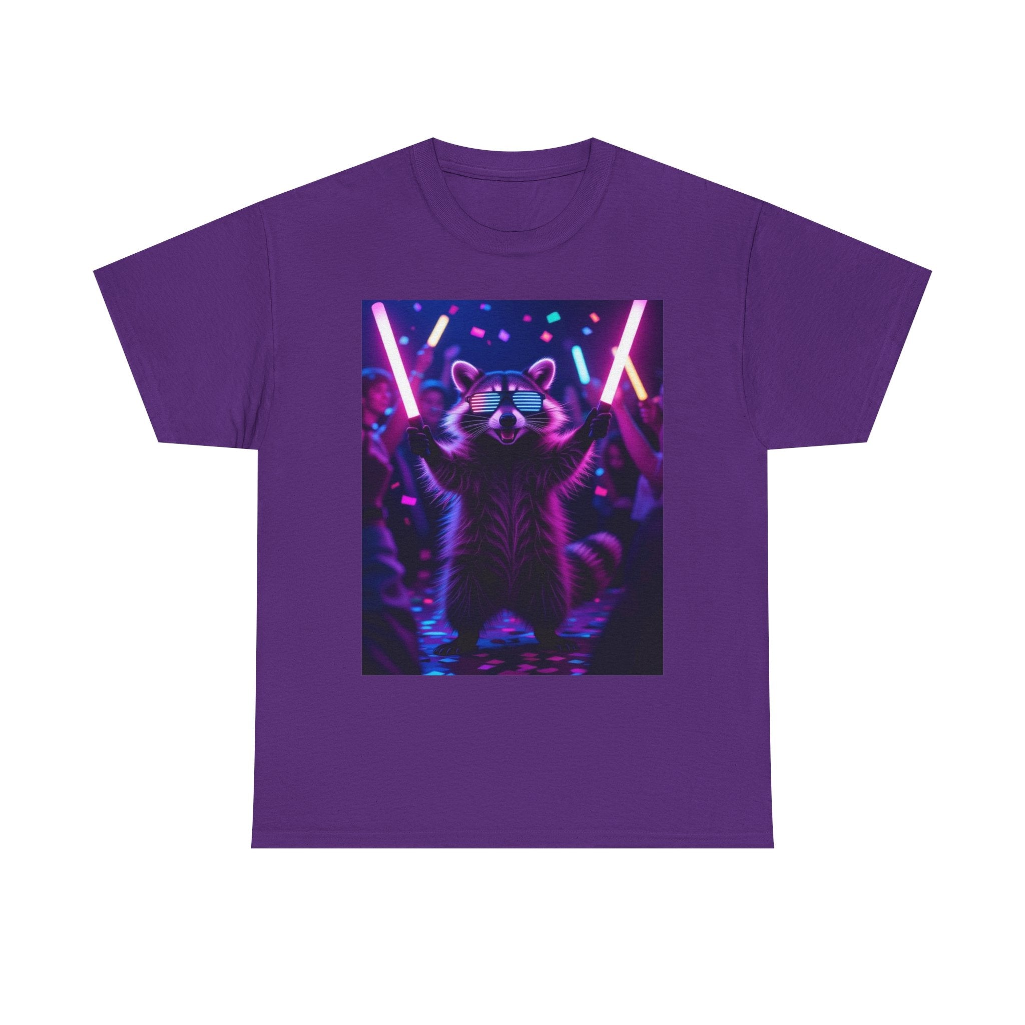 Raccoon Raver, Unisex Cotton Tee