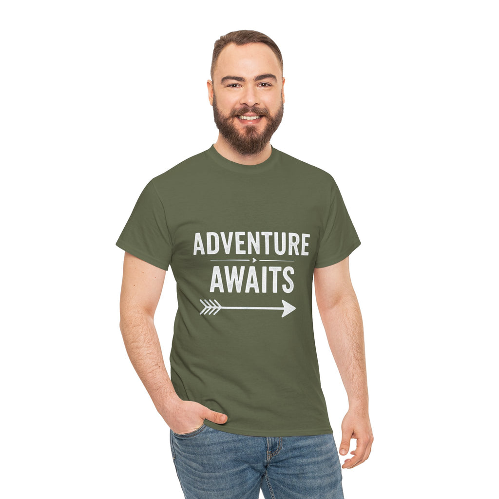 Adventure Awaits, Unisex Cotton Tee