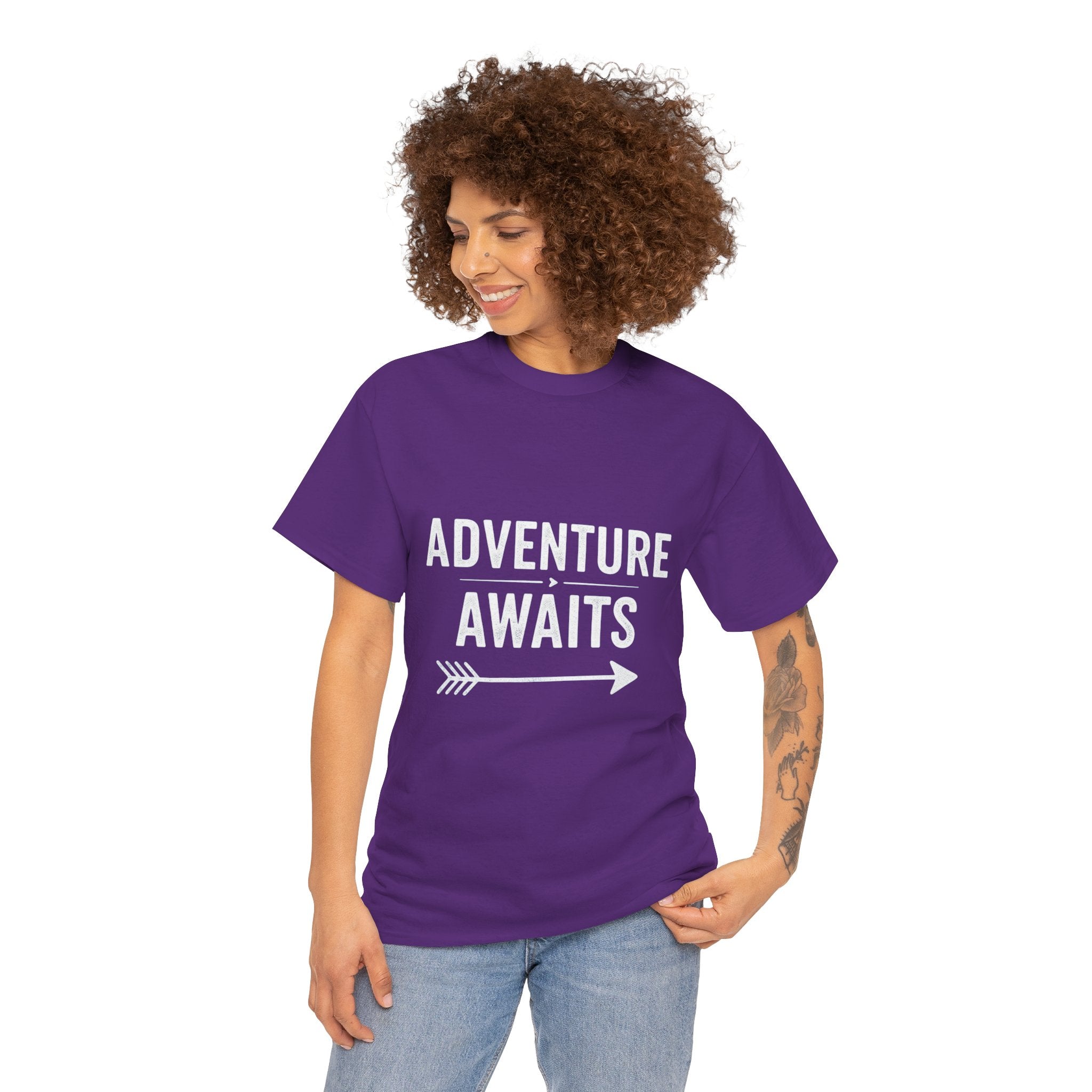 Adventure Awaits, Unisex Cotton Tee
