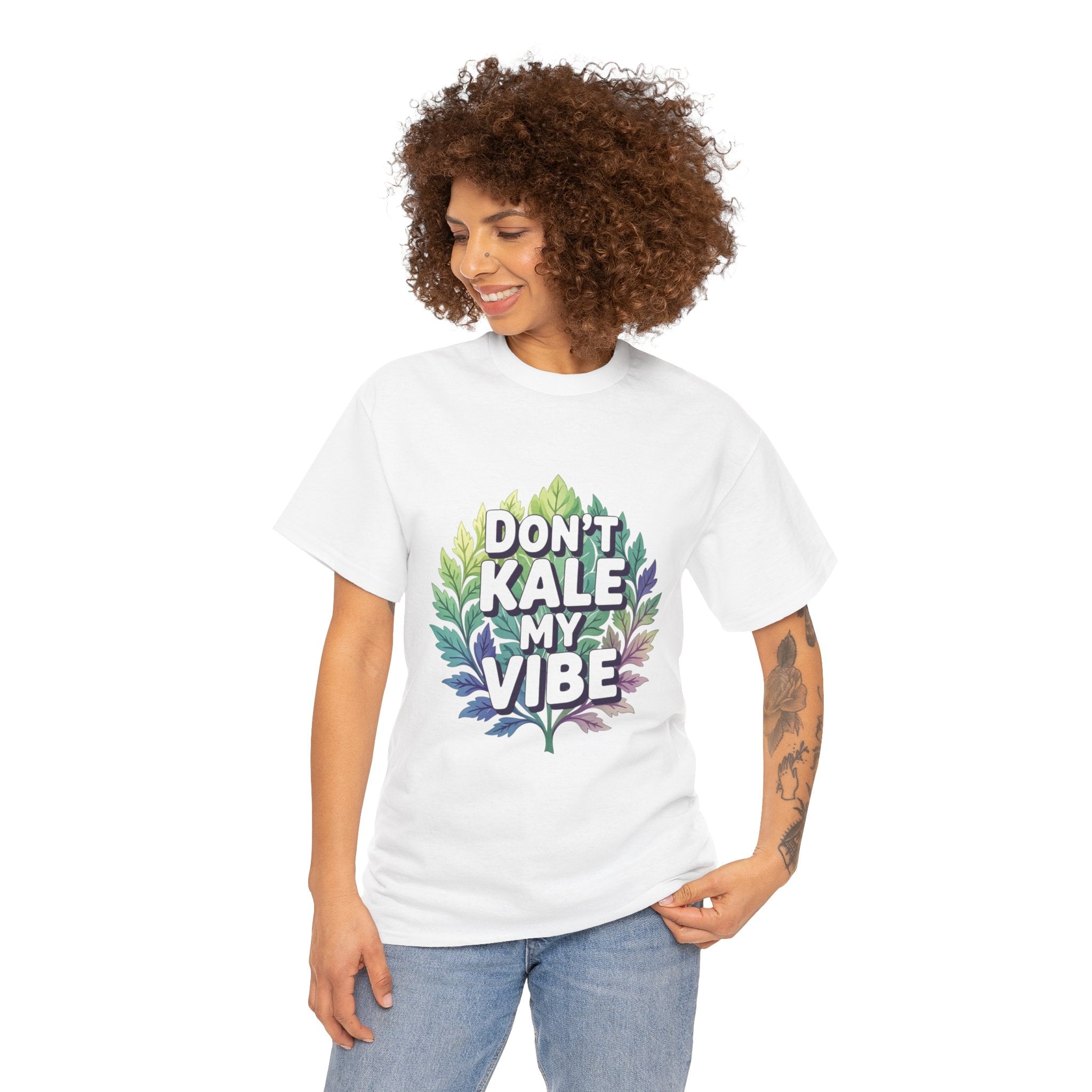Don't Kale My Vibe, Unisex Cotton Tee
