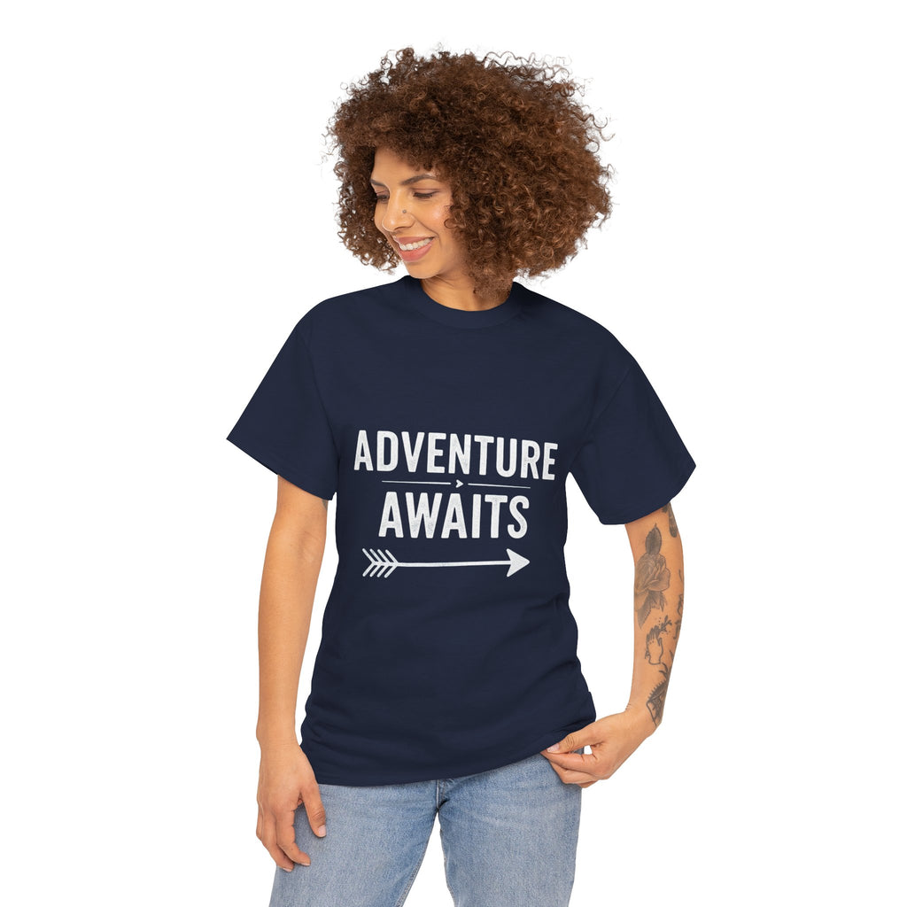 Adventure Awaits, Unisex Cotton Tee