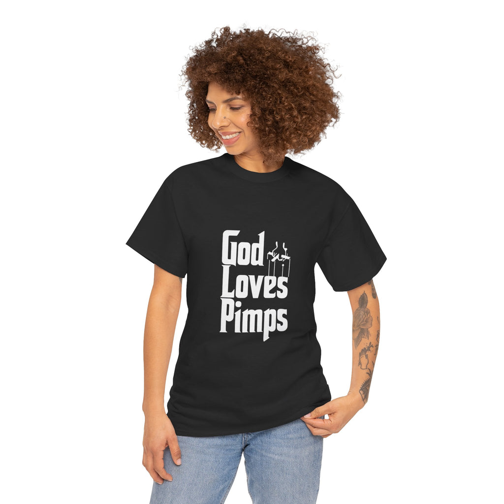 God Loves Pimps, Unisex Cotton Tee