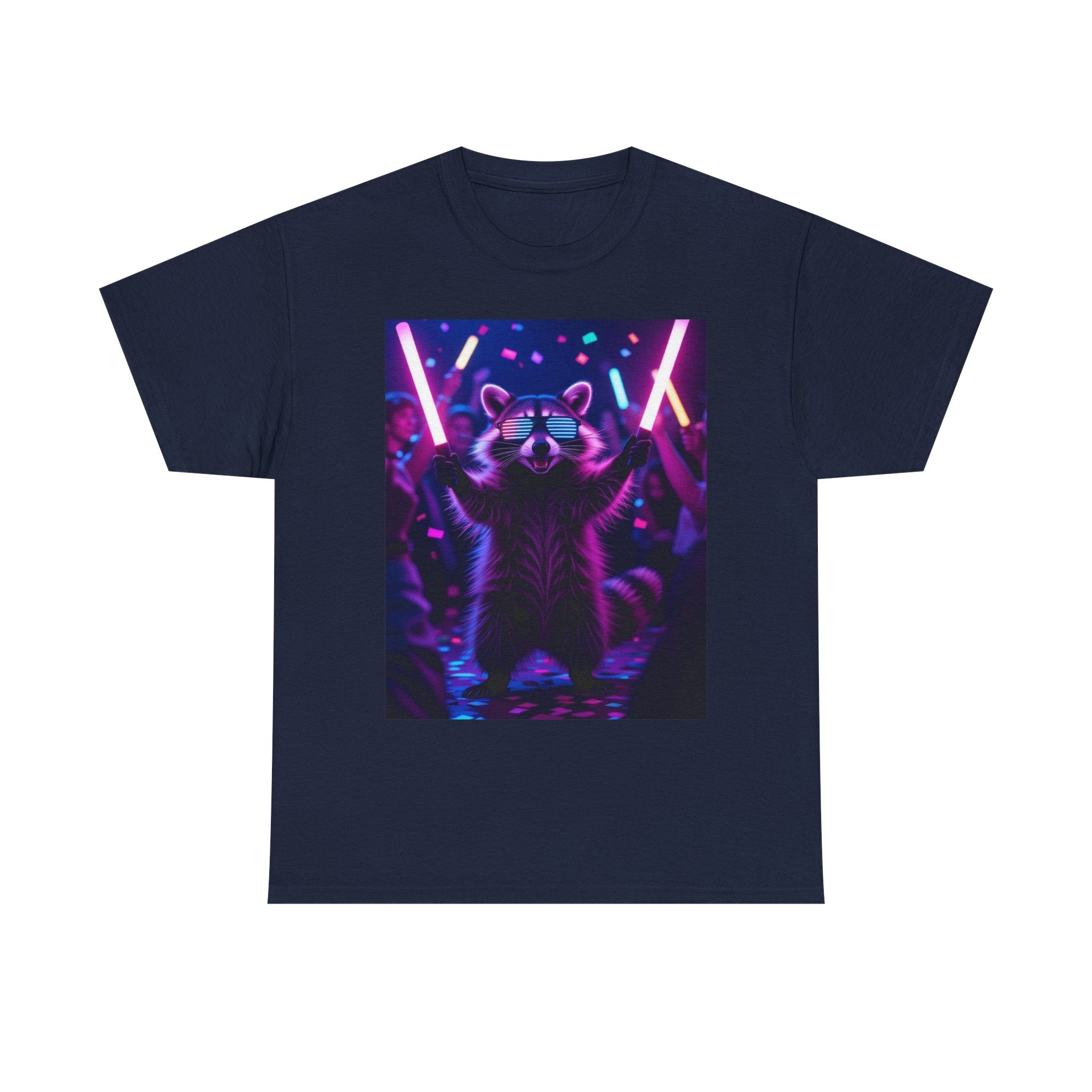 Raccoon Raver, Unisex Cotton Tee