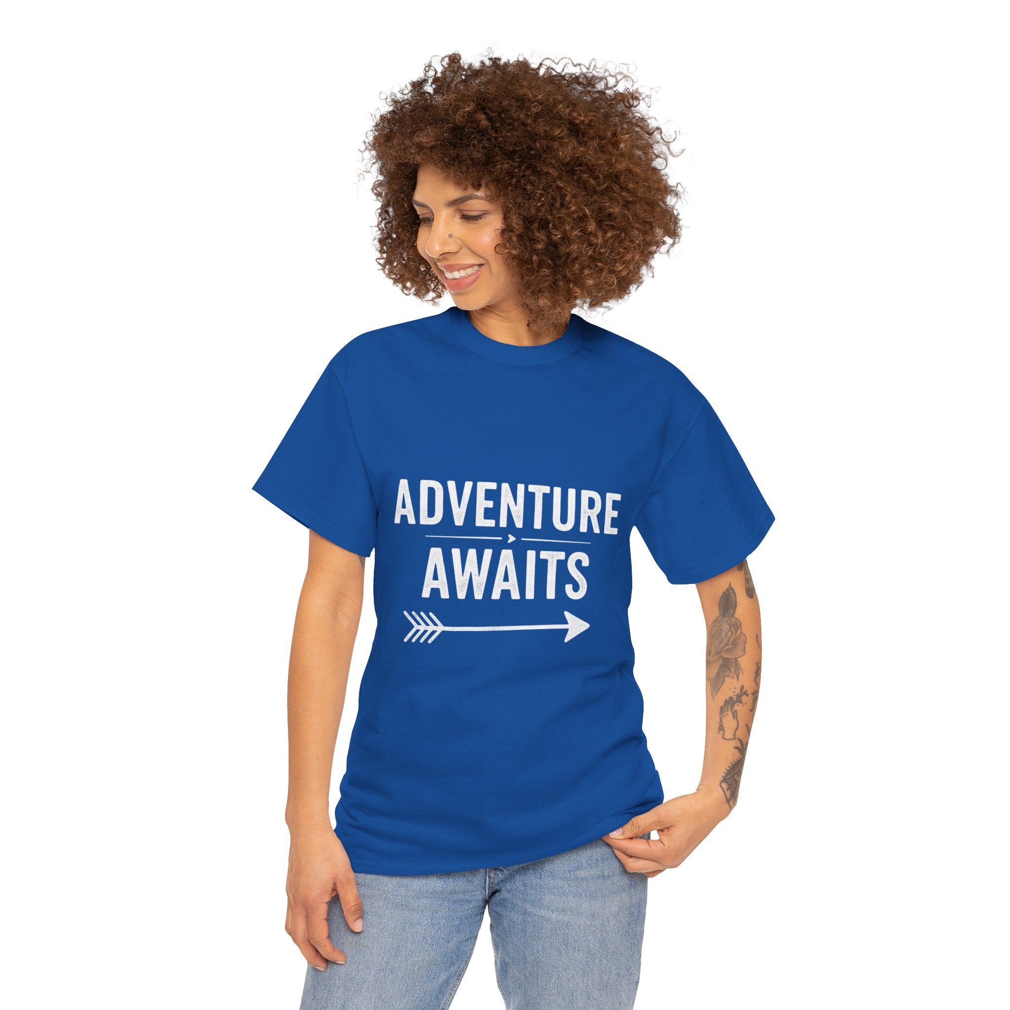 Adventure Awaits, Unisex Cotton Tee
