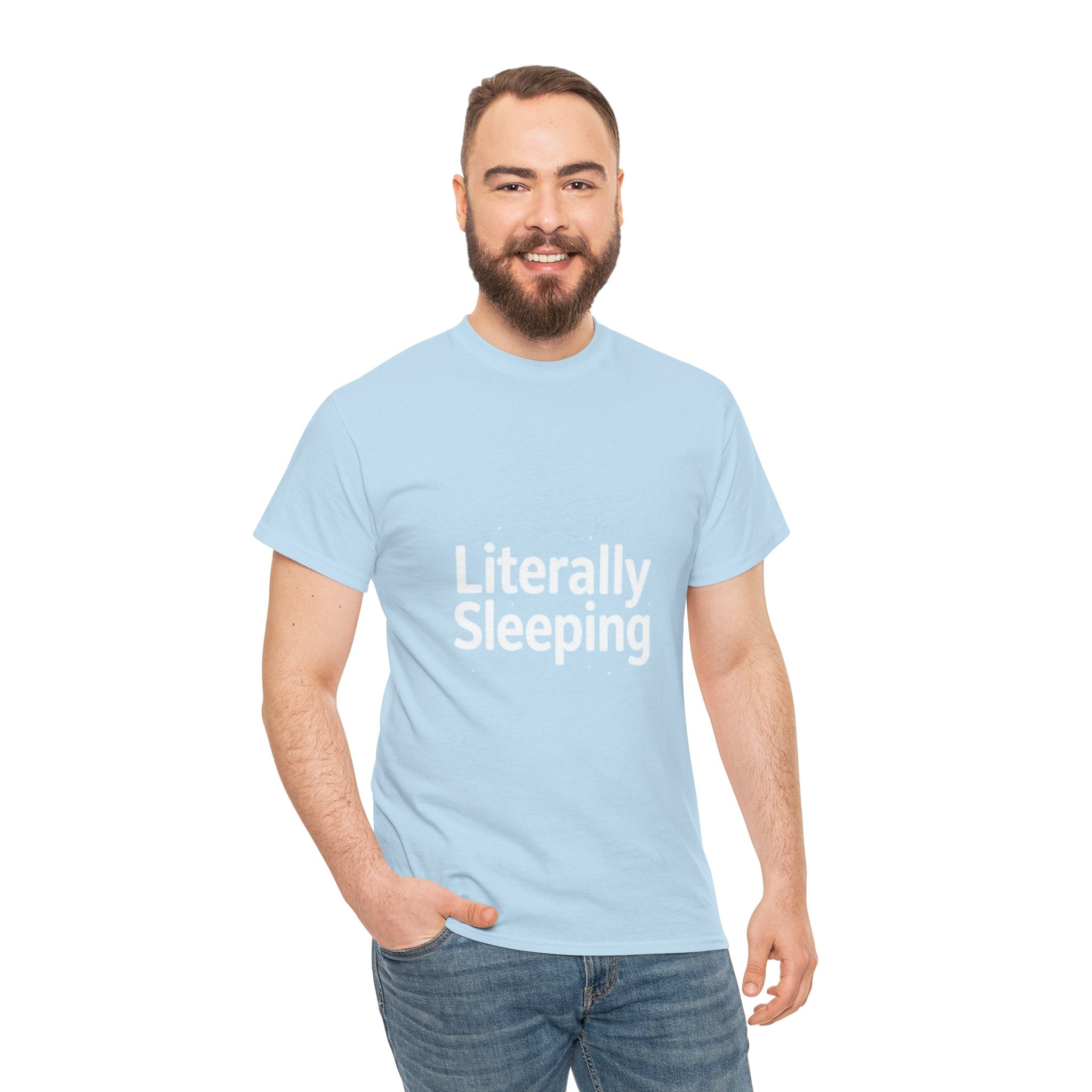 Literally Sleeping, Unisex Cotton Tee