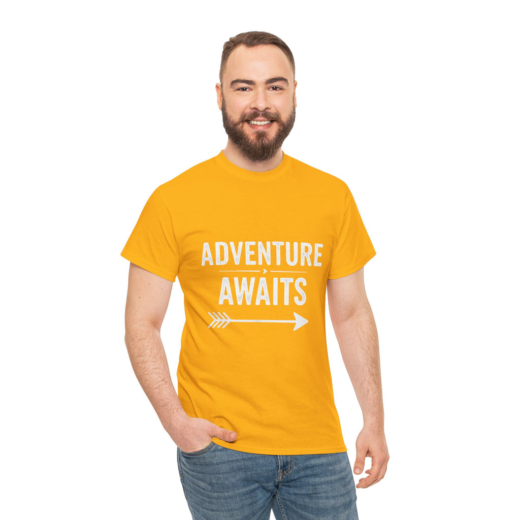 Adventure Awaits, Unisex Cotton Tee