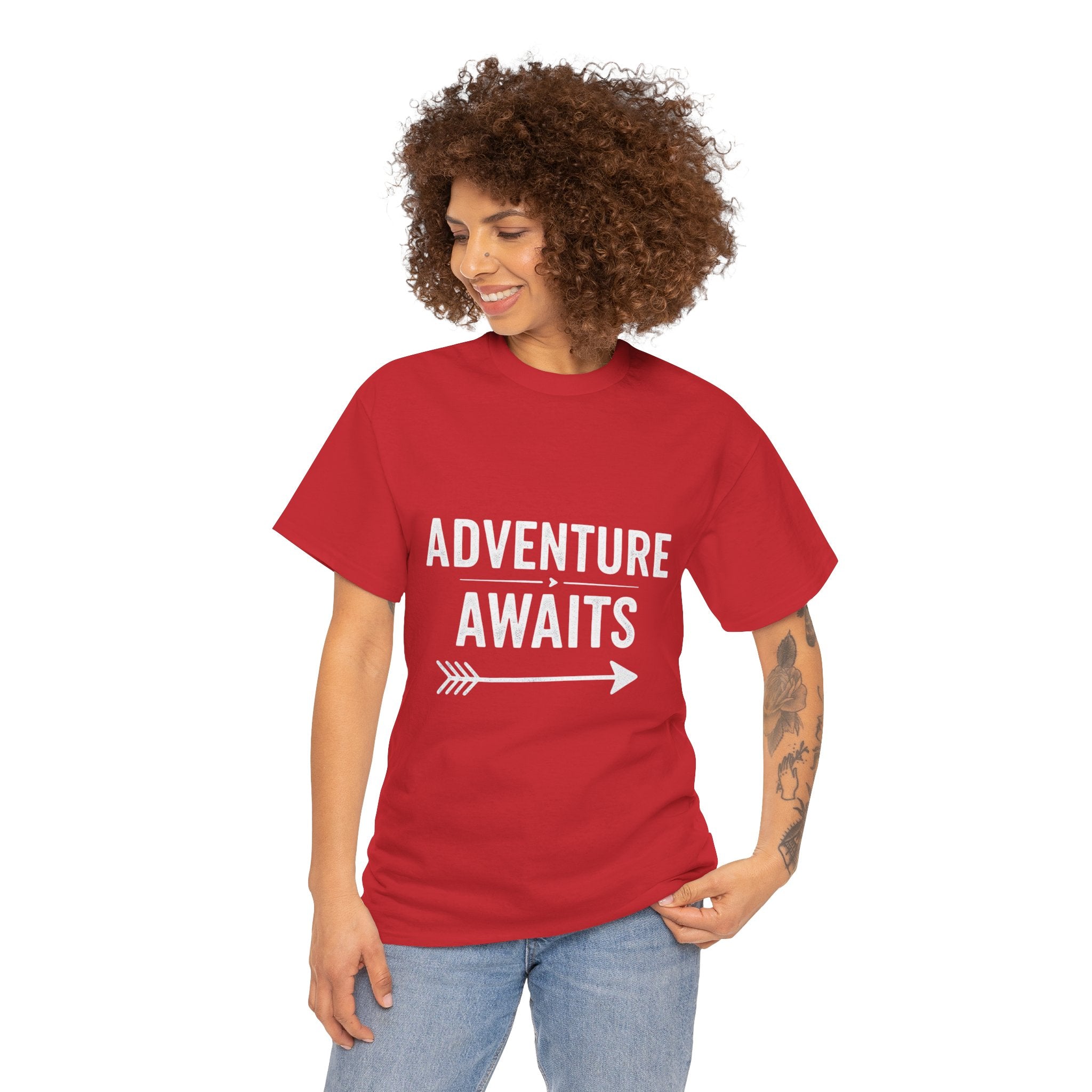 Adventure Awaits, Unisex Cotton Tee