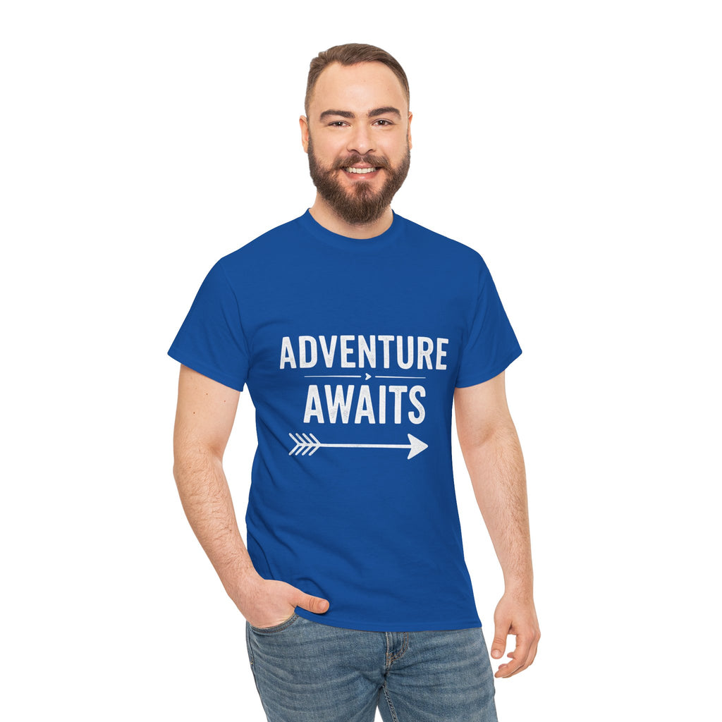 Adventure Awaits, Unisex Cotton Tee