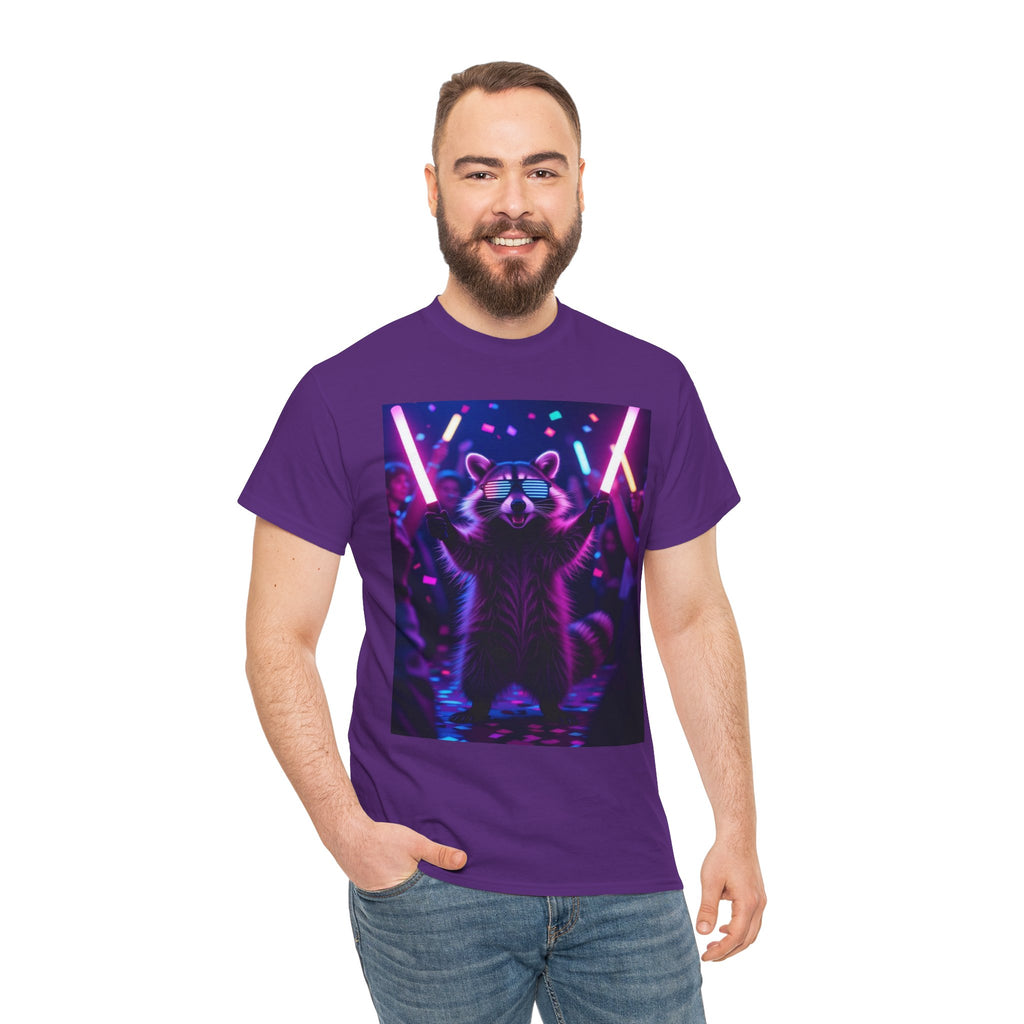 Raccoon Raver, Unisex Cotton Tee