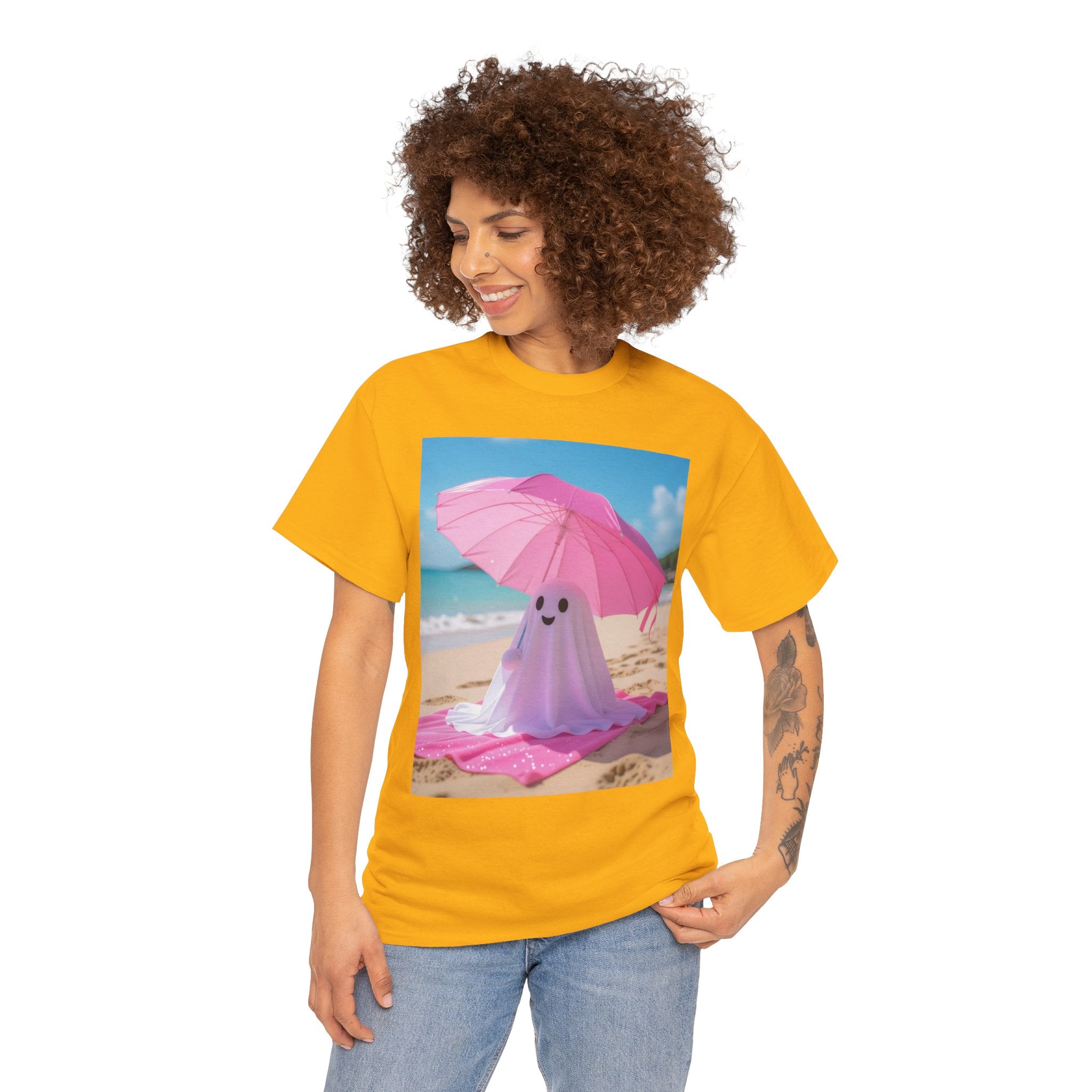 Beach Ghost, Unisex Cotton Tee