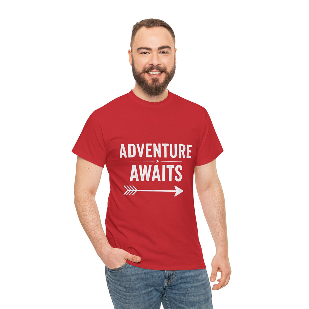 Adventure Awaits, Unisex Cotton Tee