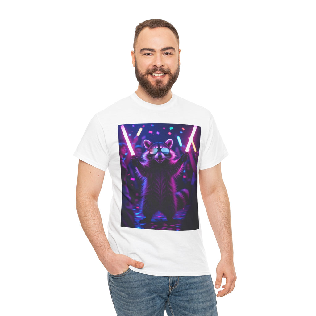 Raccoon Raver, Unisex Cotton Tee