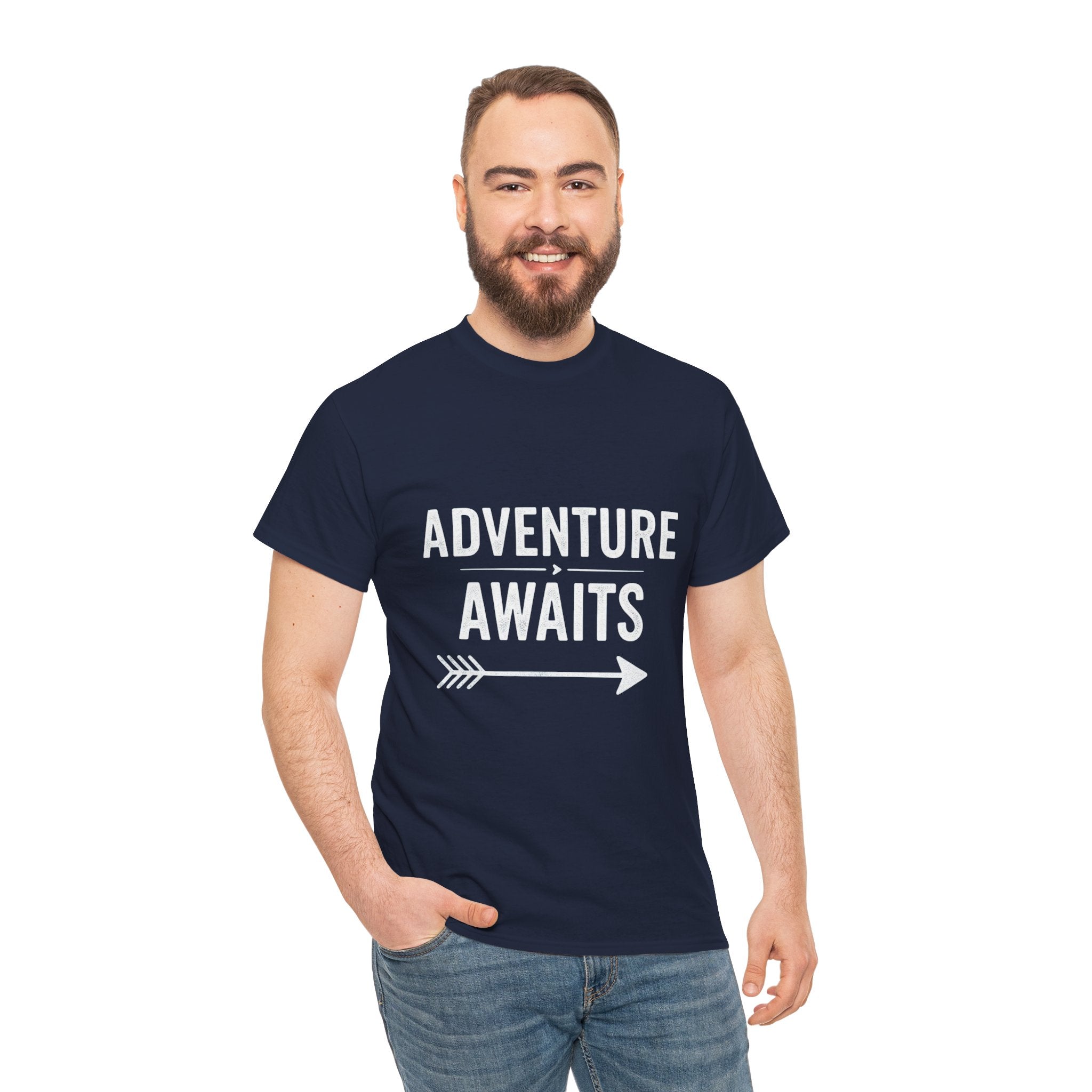 Adventure Awaits, Unisex Cotton Tee
