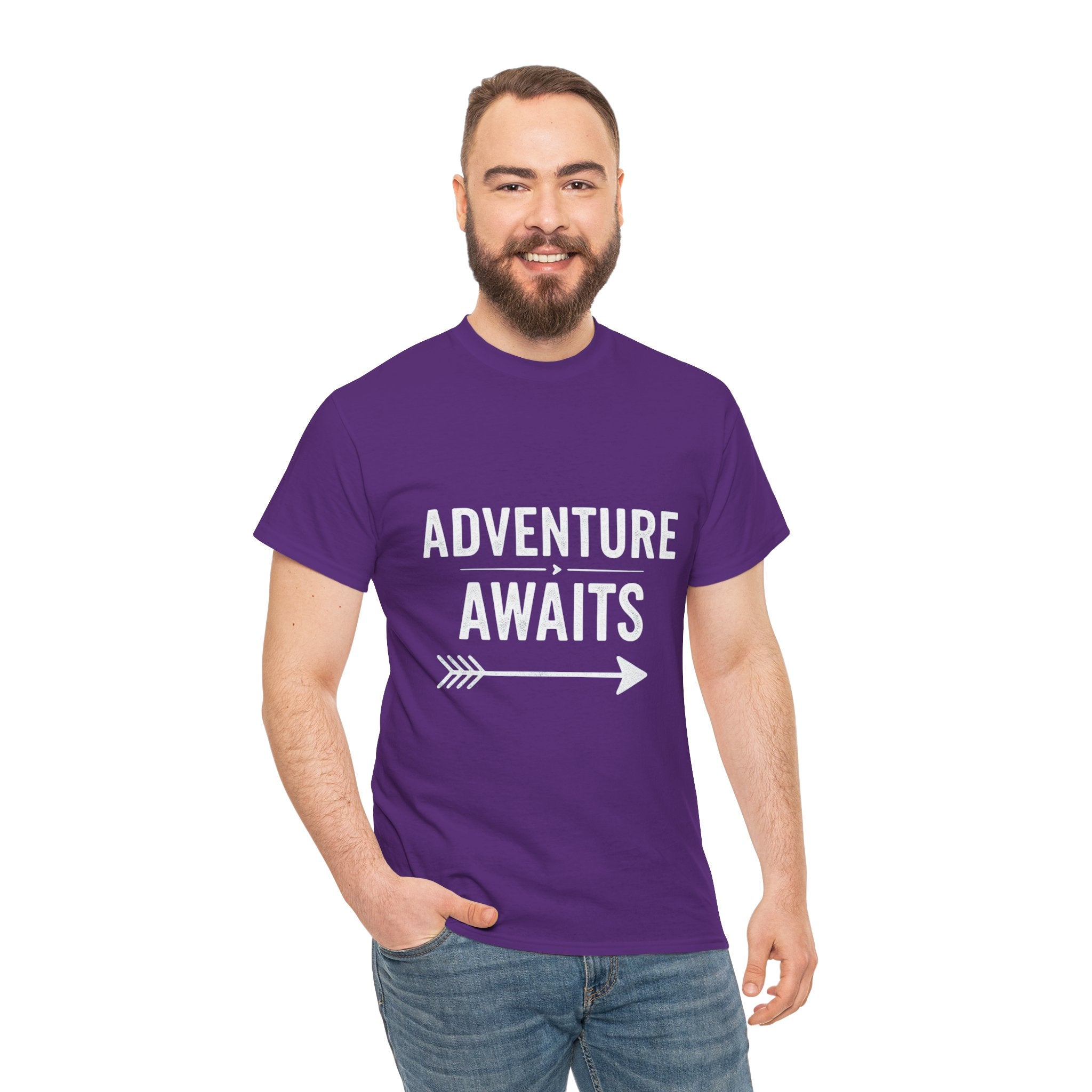 Adventure Awaits, Unisex Cotton Tee