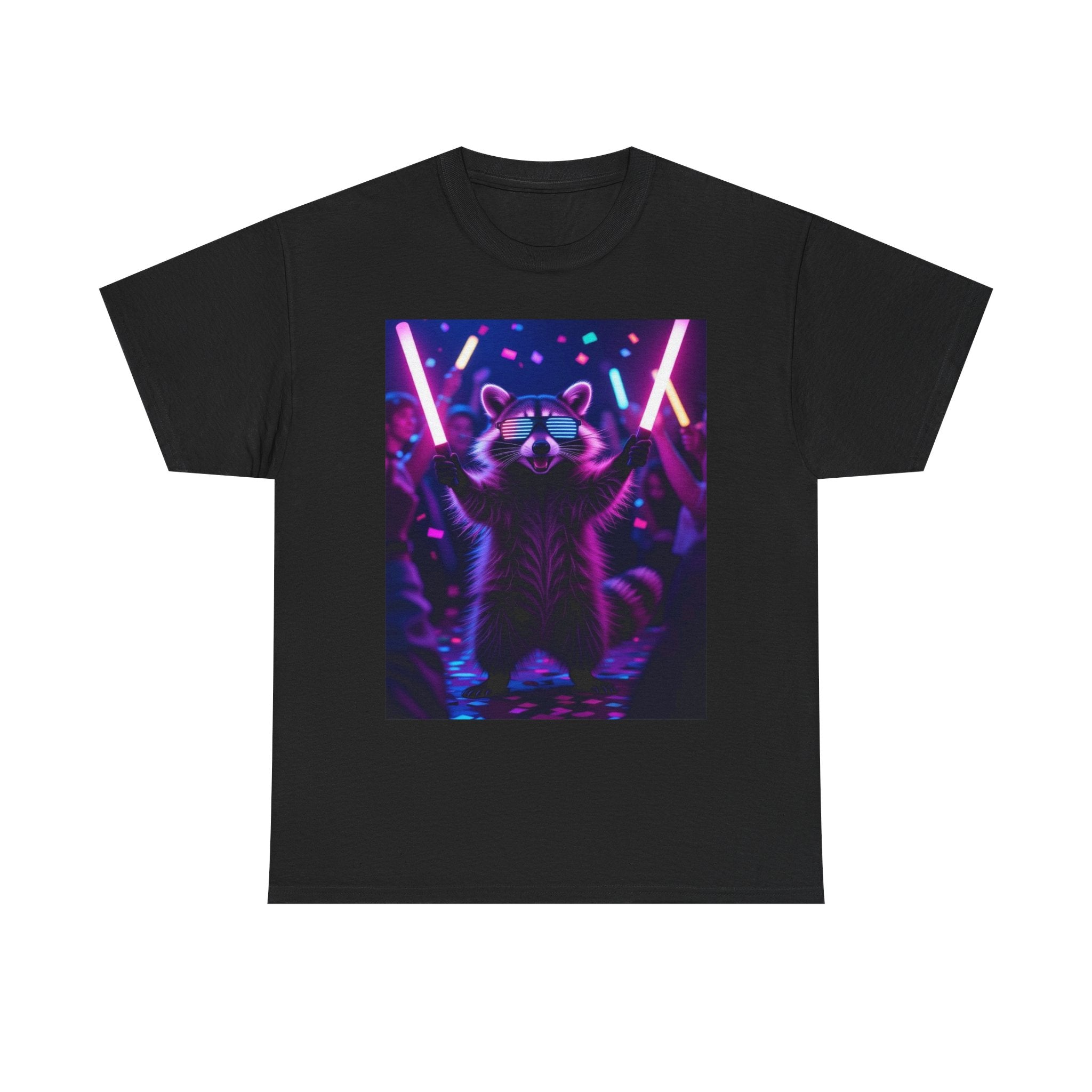 Raccoon Raver, Unisex Cotton Tee