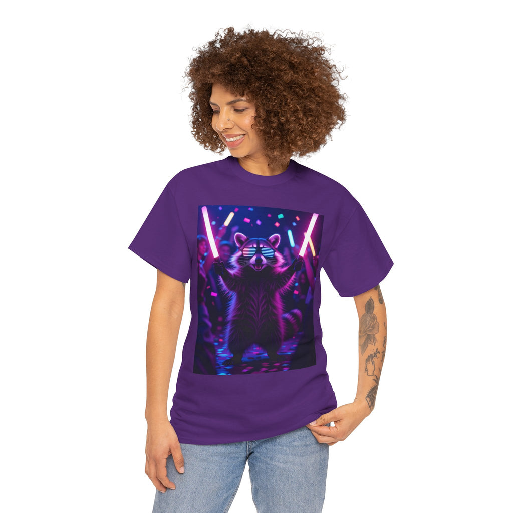 Raccoon Raver, Unisex Cotton Tee