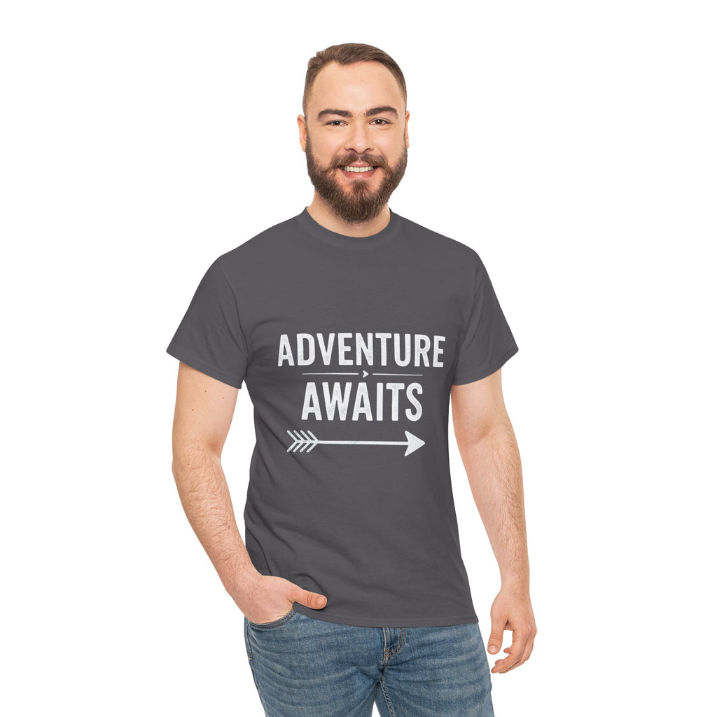 Adventure Awaits, Unisex Cotton Tee