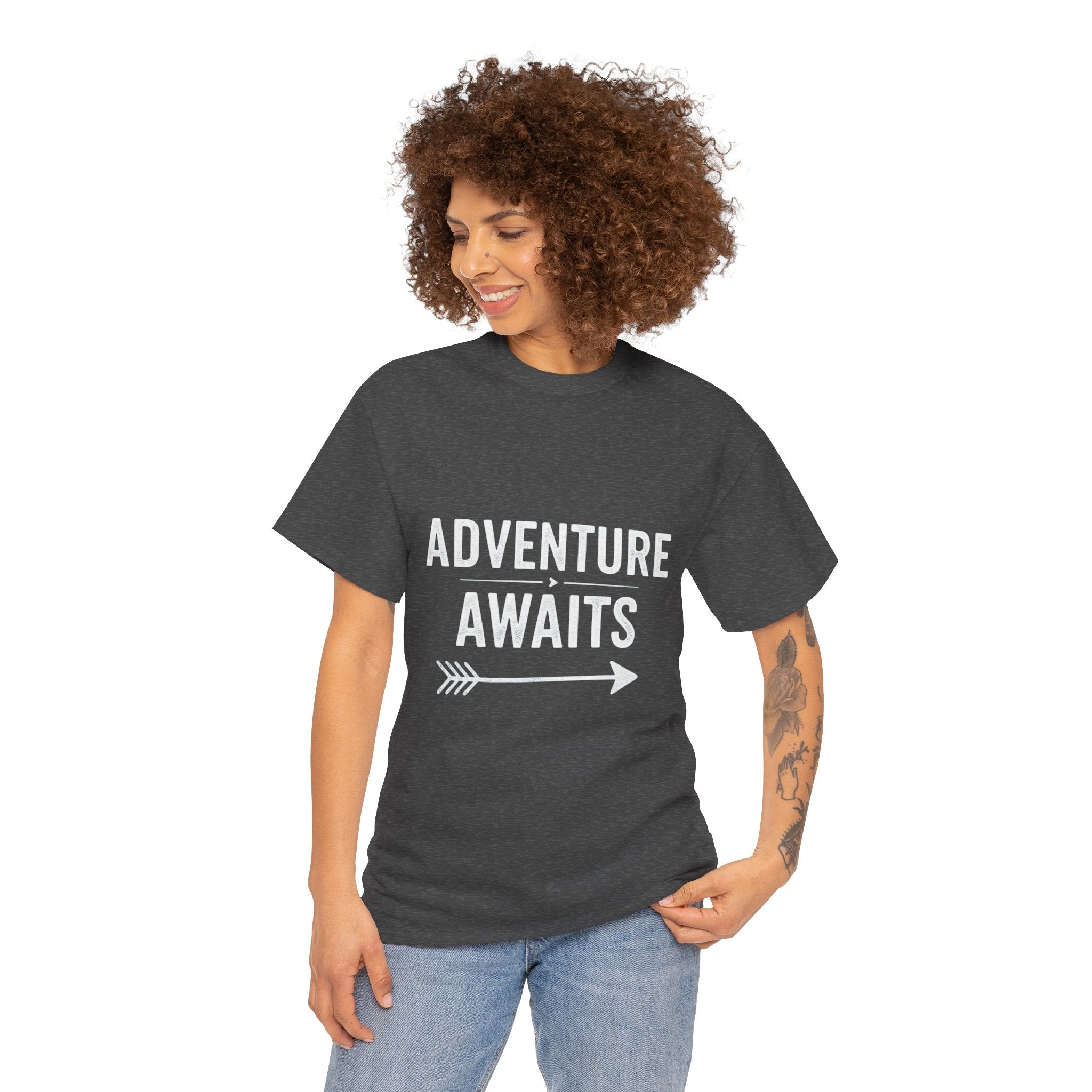 Adventure Awaits, Unisex Cotton Tee