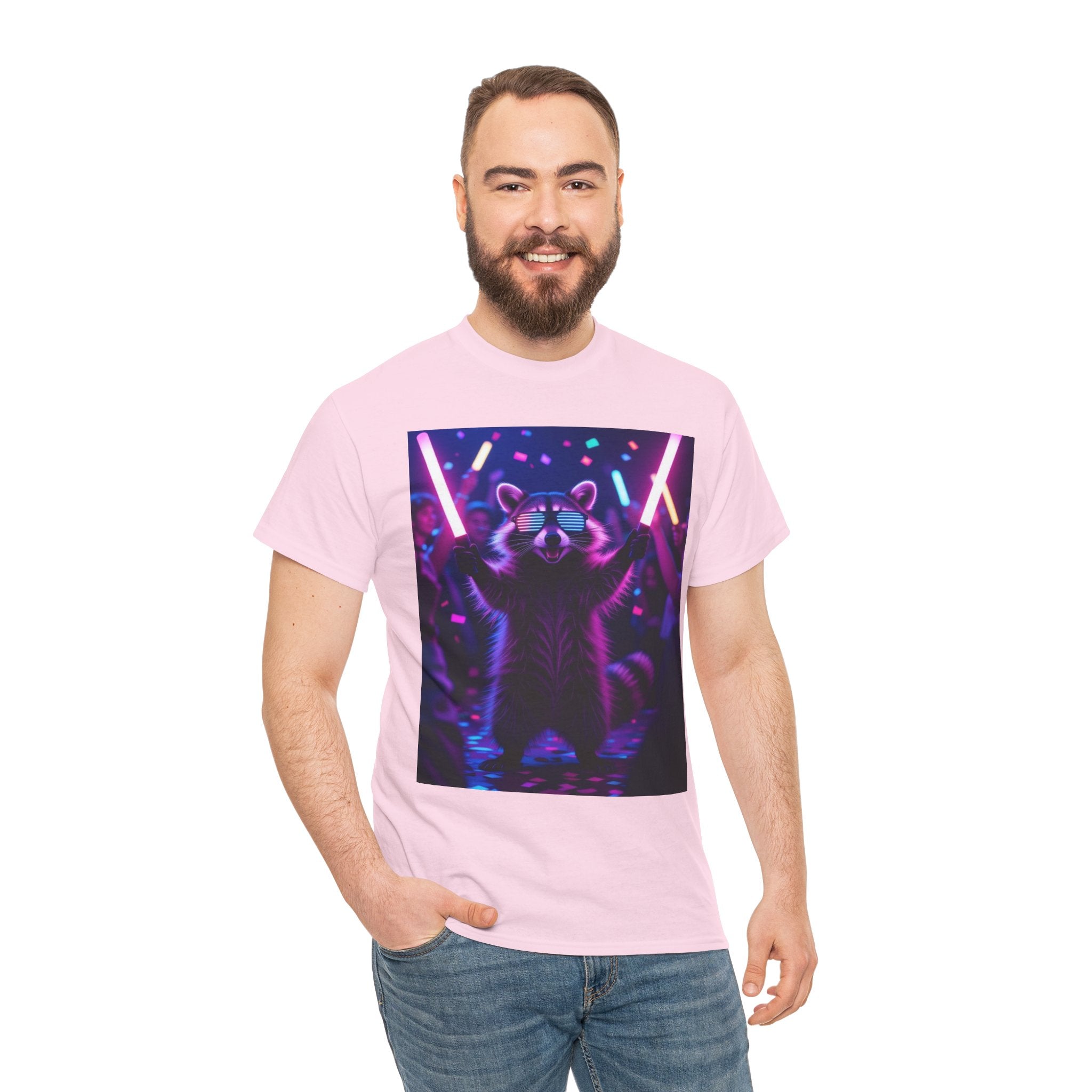 Raccoon Raver, Unisex Cotton Tee