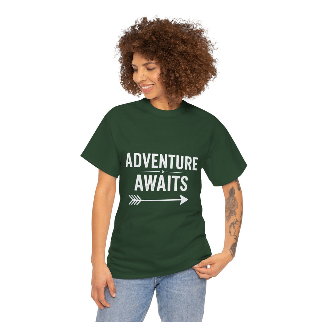 Adventure Awaits, Unisex Cotton Tee