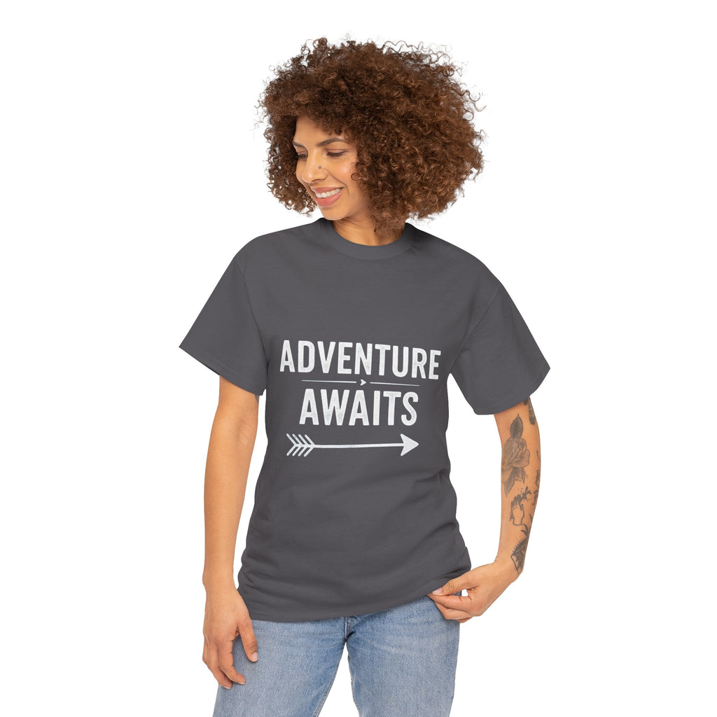 Adventure Awaits, Unisex Cotton Tee