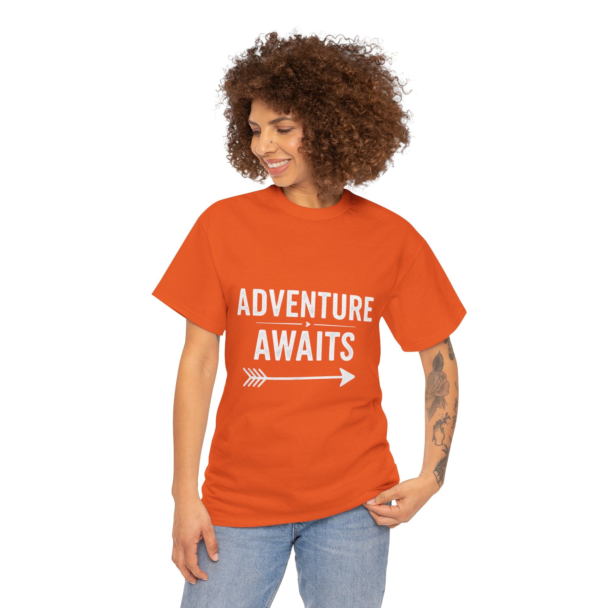 Adventure Awaits, Unisex Cotton Tee