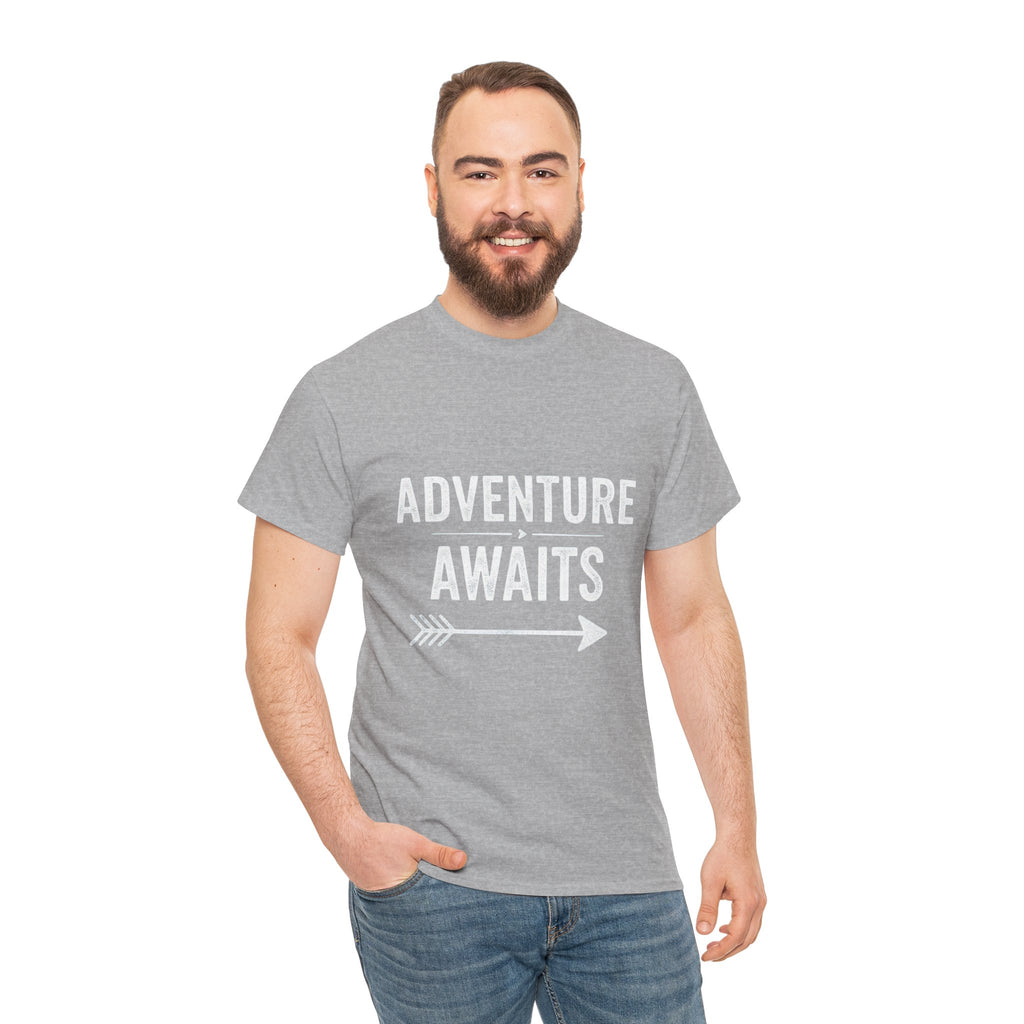 Adventure Awaits, Unisex Cotton Tee