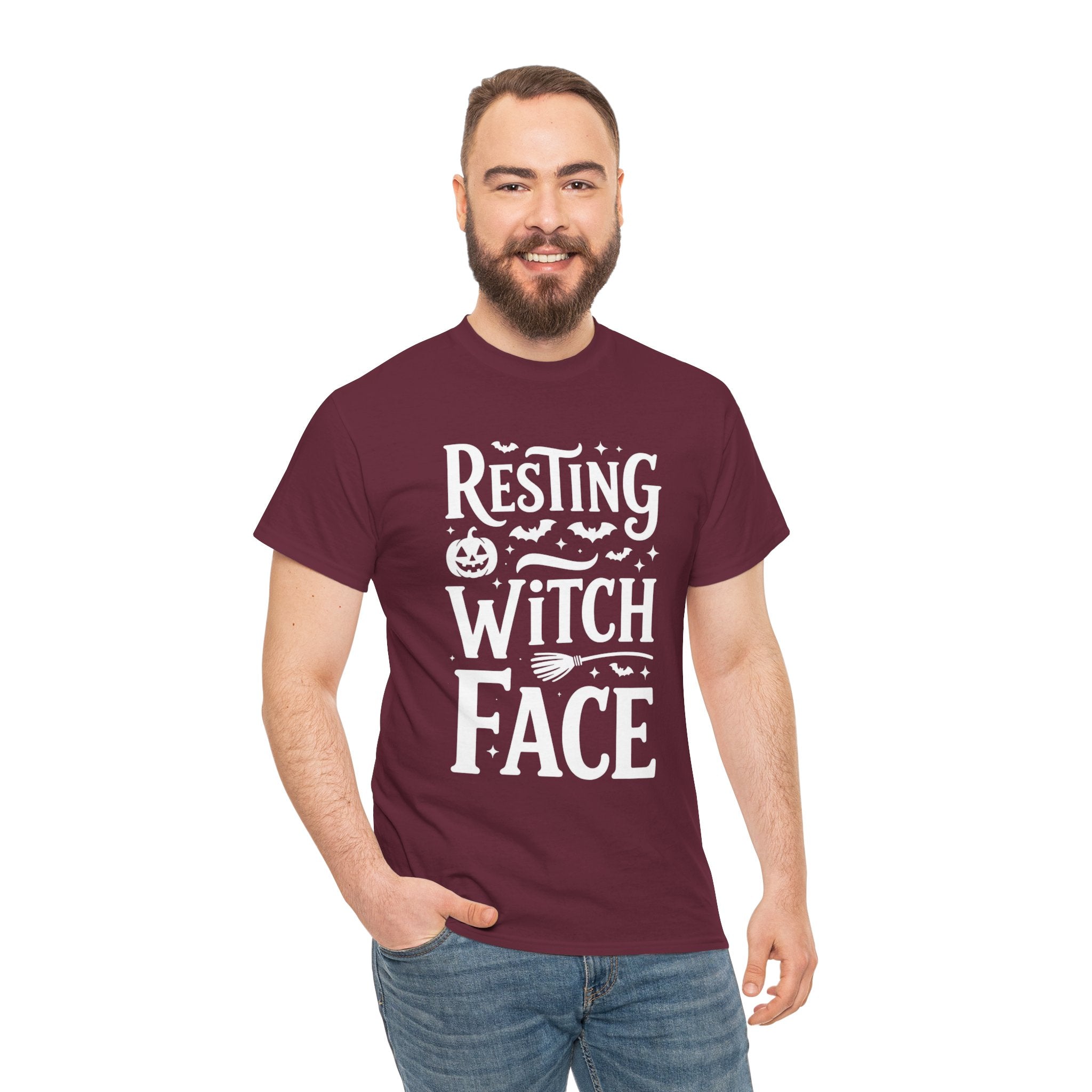 Resting Witch Face, Unisex Cotton Tee